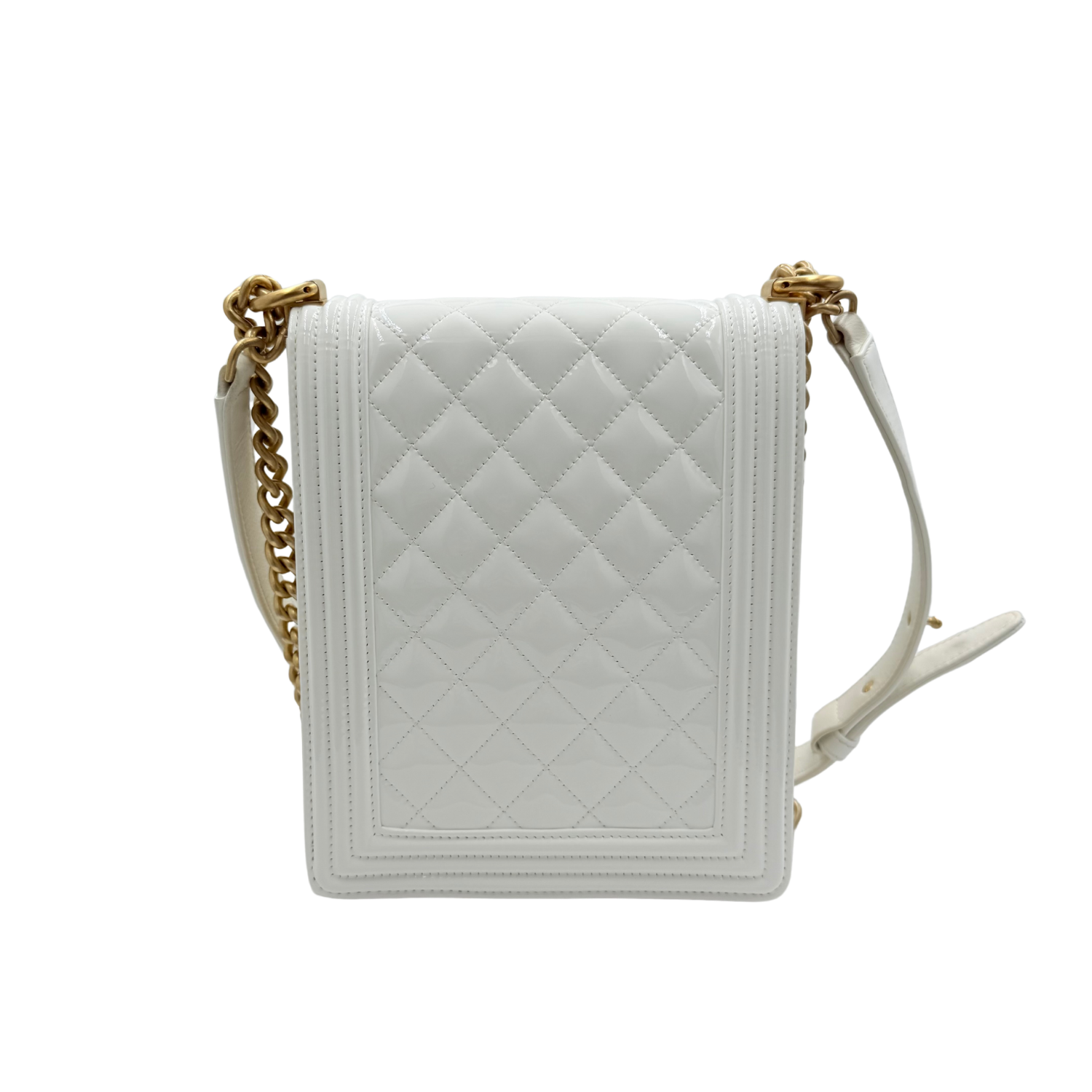 Chanel North South Boy Bag White