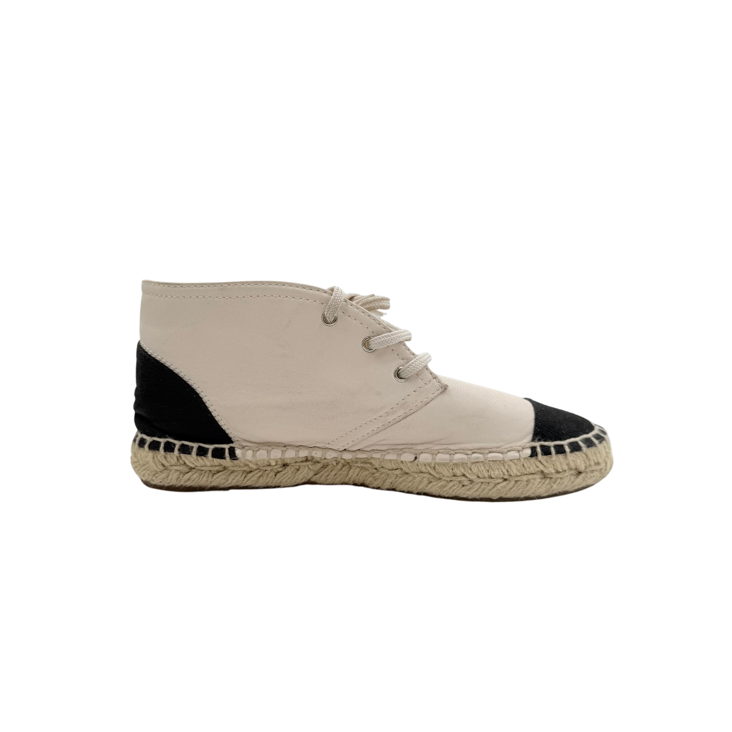 Chanel Chukka Espadrille High Top Boots