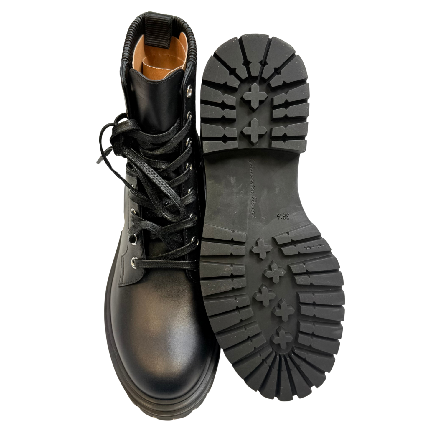 Gianvito Rossi Leather Combat Boots Black