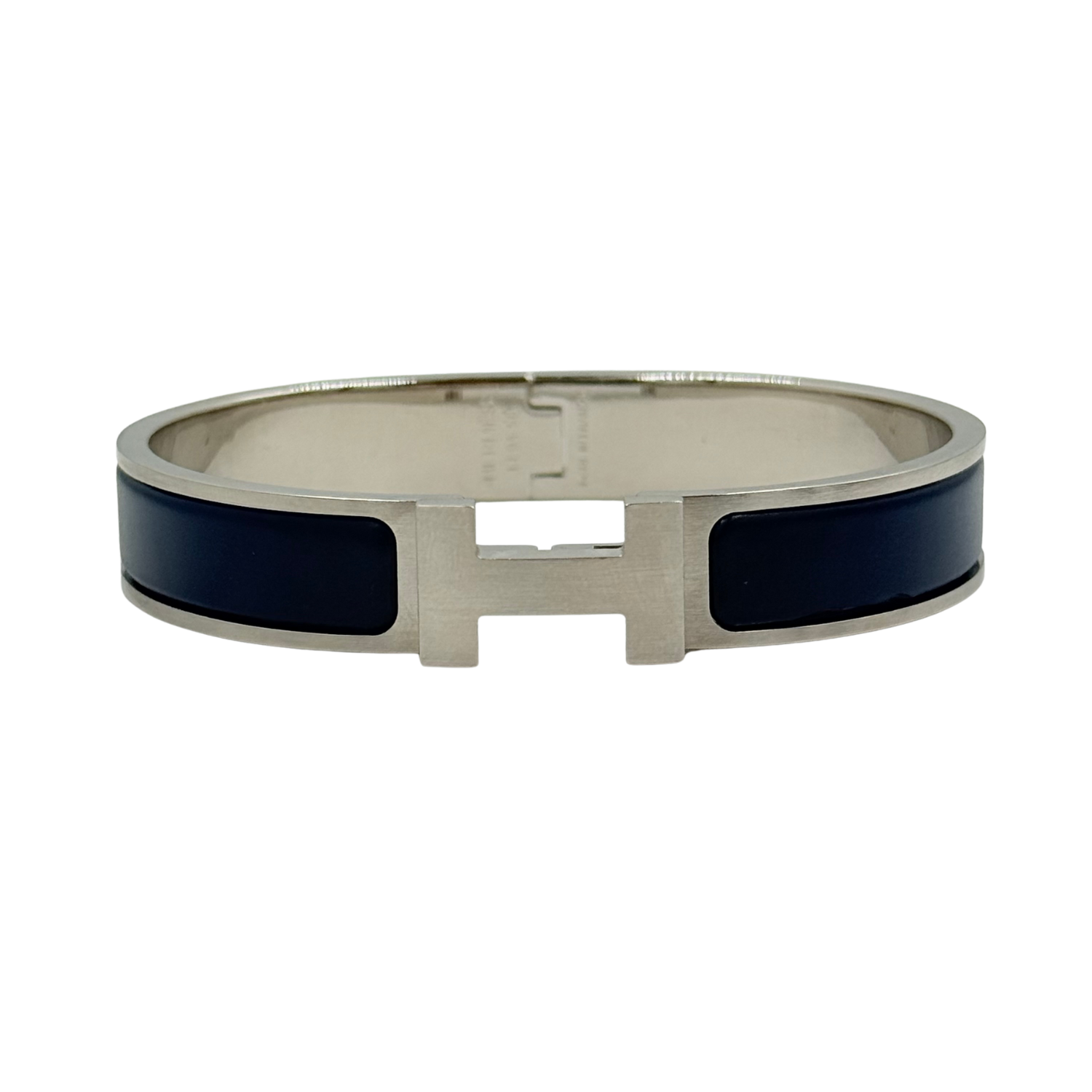 Hermès Large Clic H Bangle Bracelet Black
