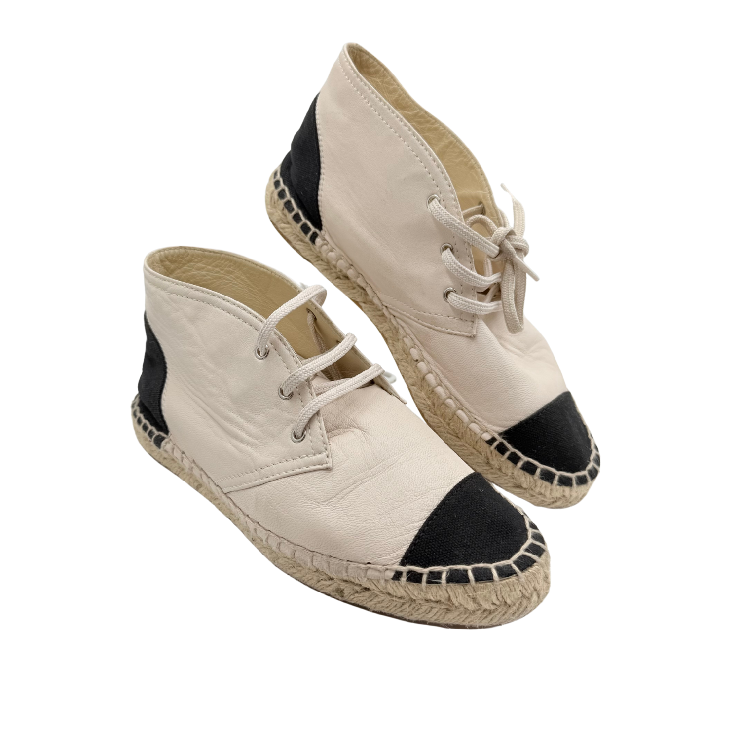 Chanel Chukka Espadrille High Top Boots