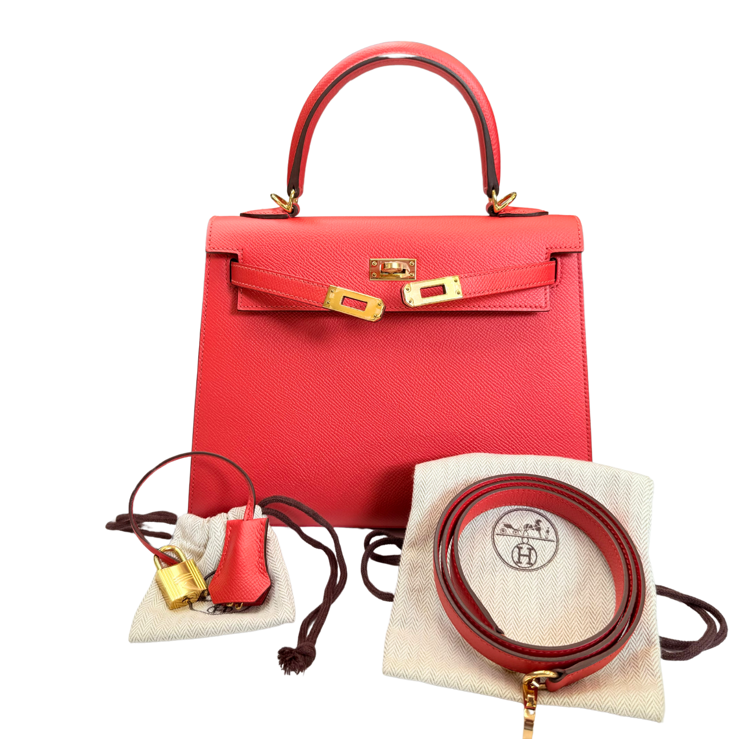Hermès Kelly 25 Rogue Tomate
