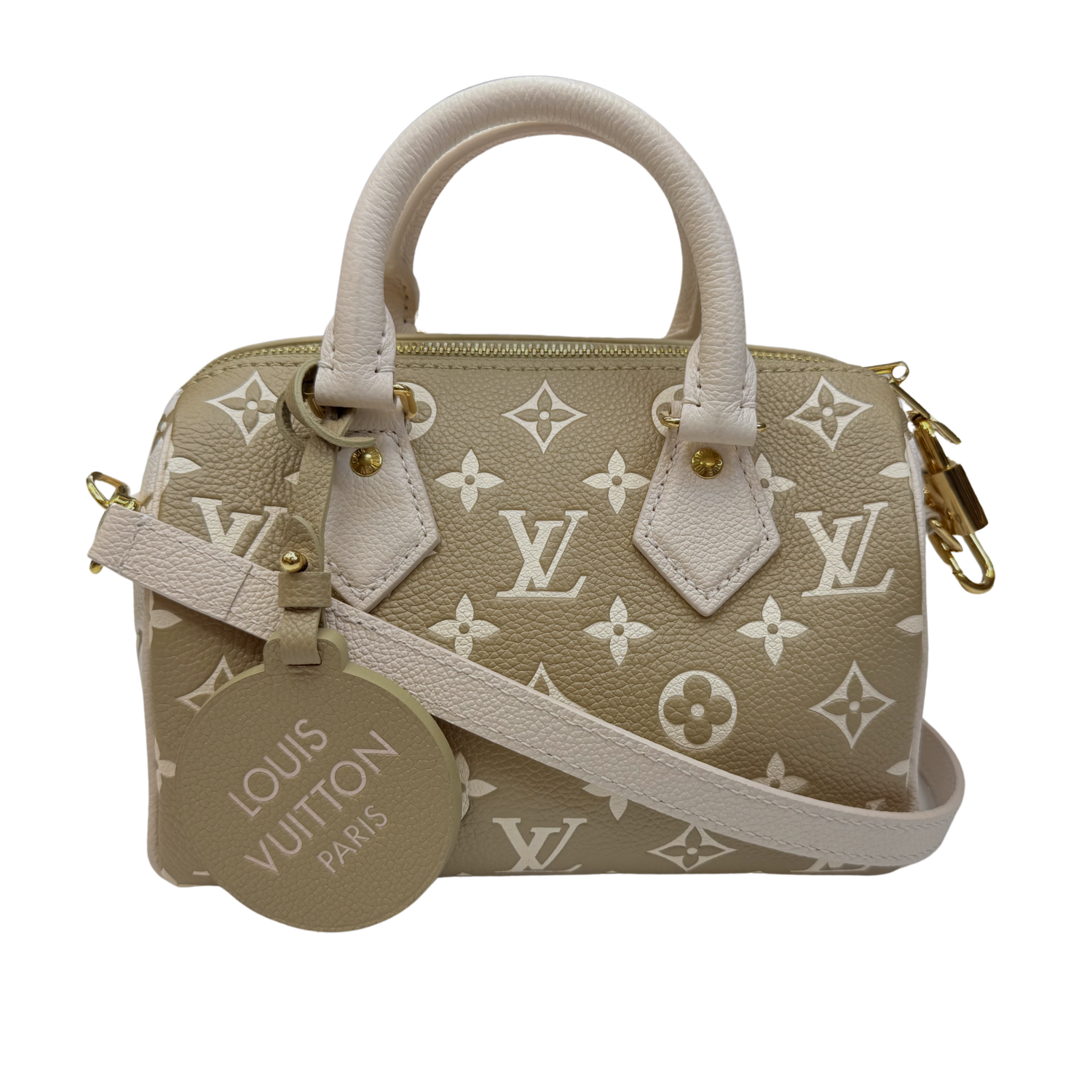 Louis Vuitton Speedy Bandoulière 20 Cream & Green