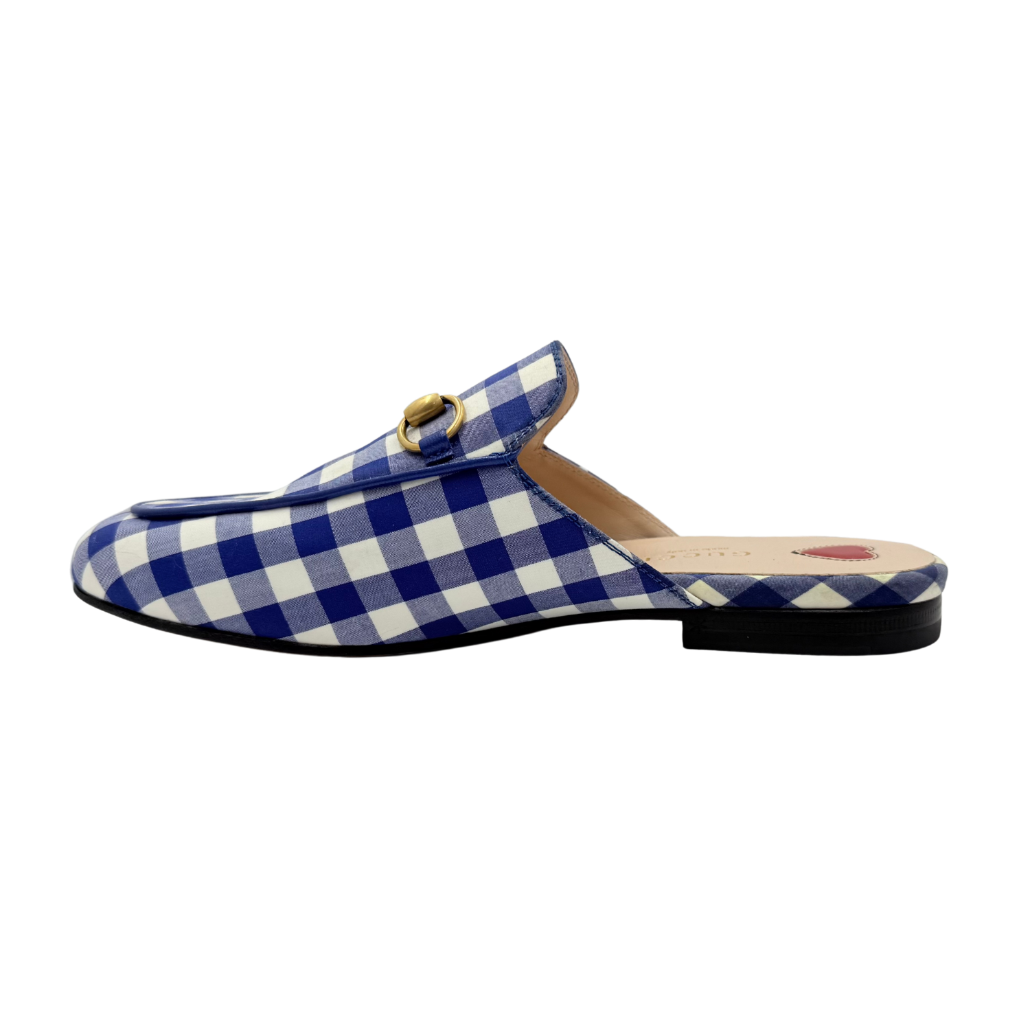 Gucci Horsebit Accent Mules Plaid Print