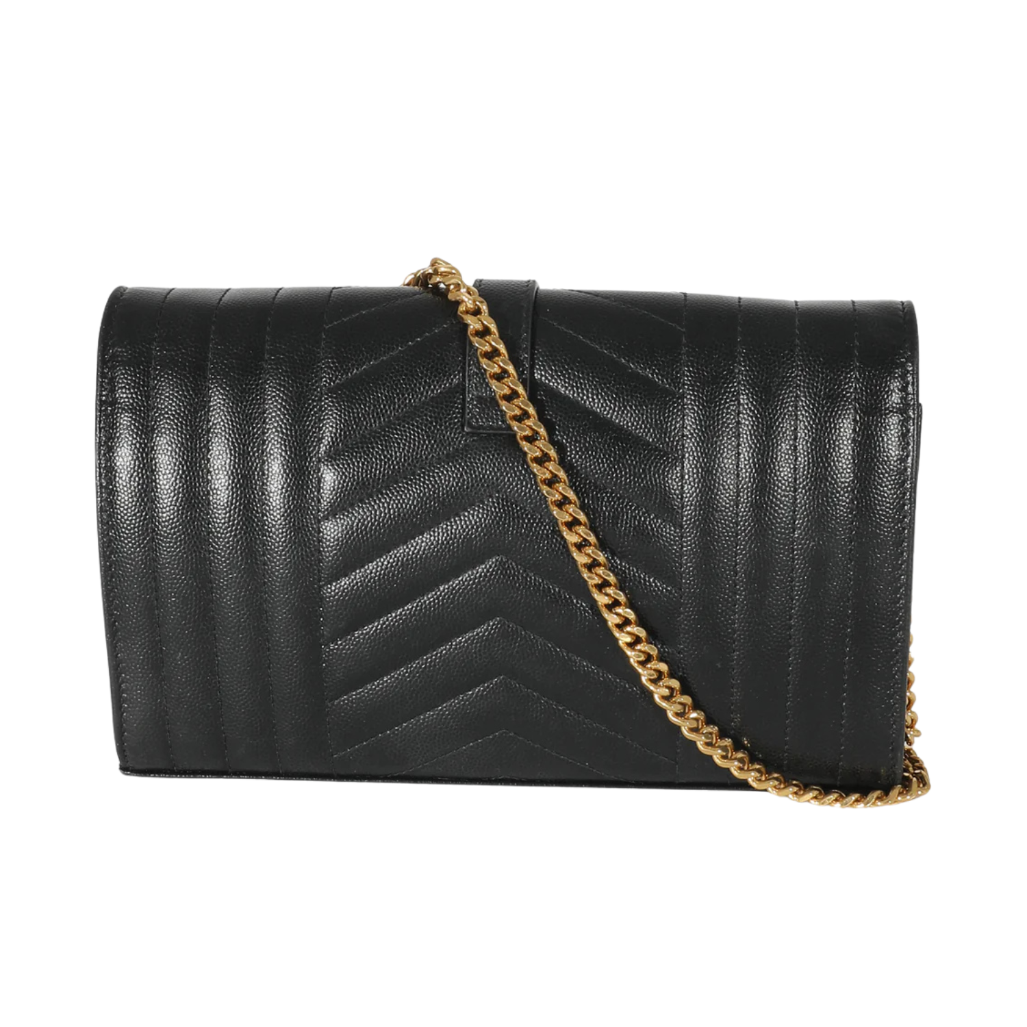 Yves Saint Laurent Triquilte Envelope Flap Bag Black