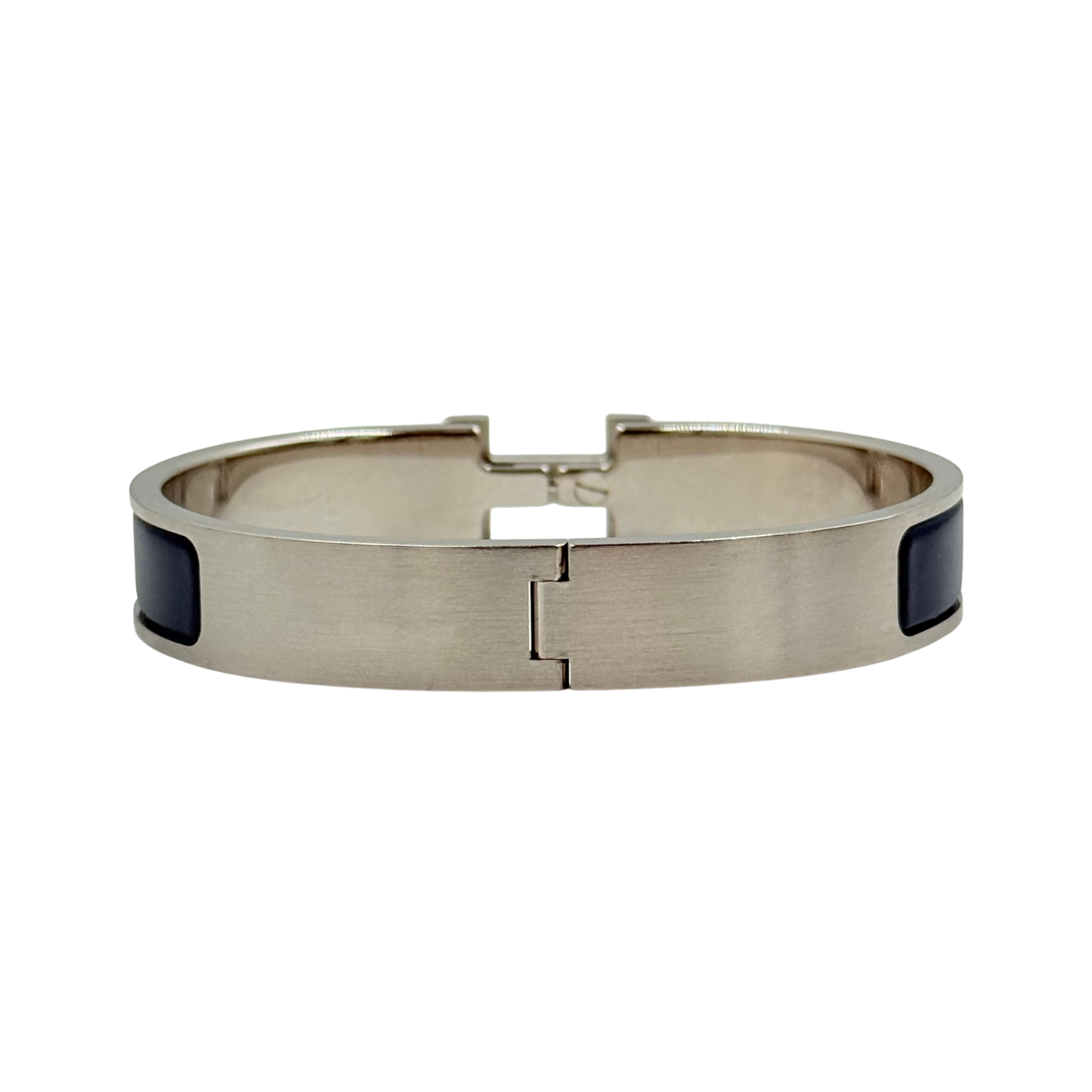 Hermès Large Clic H Bangle Bracelet Black