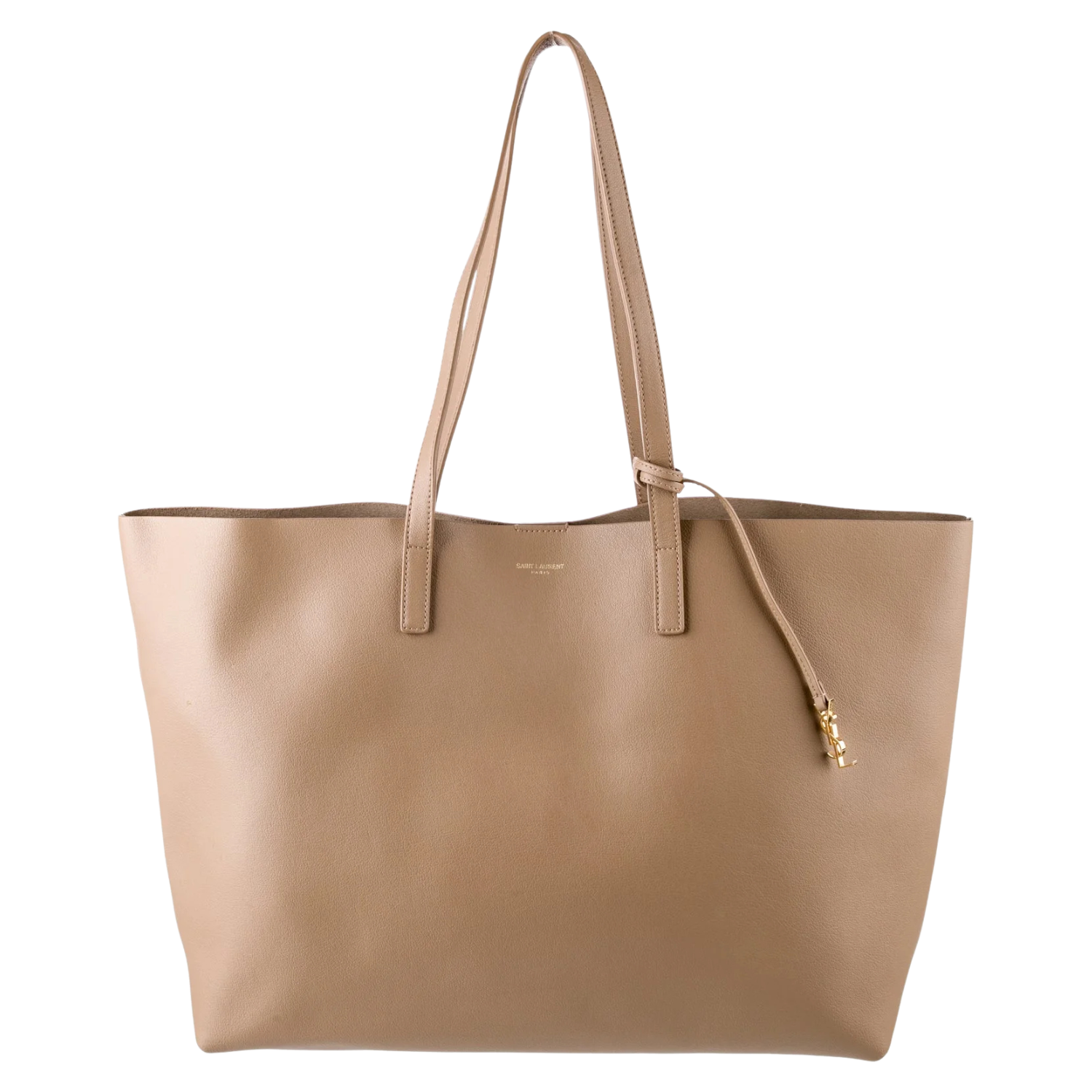 Yves Saint Laurent Leather Tote Taupe