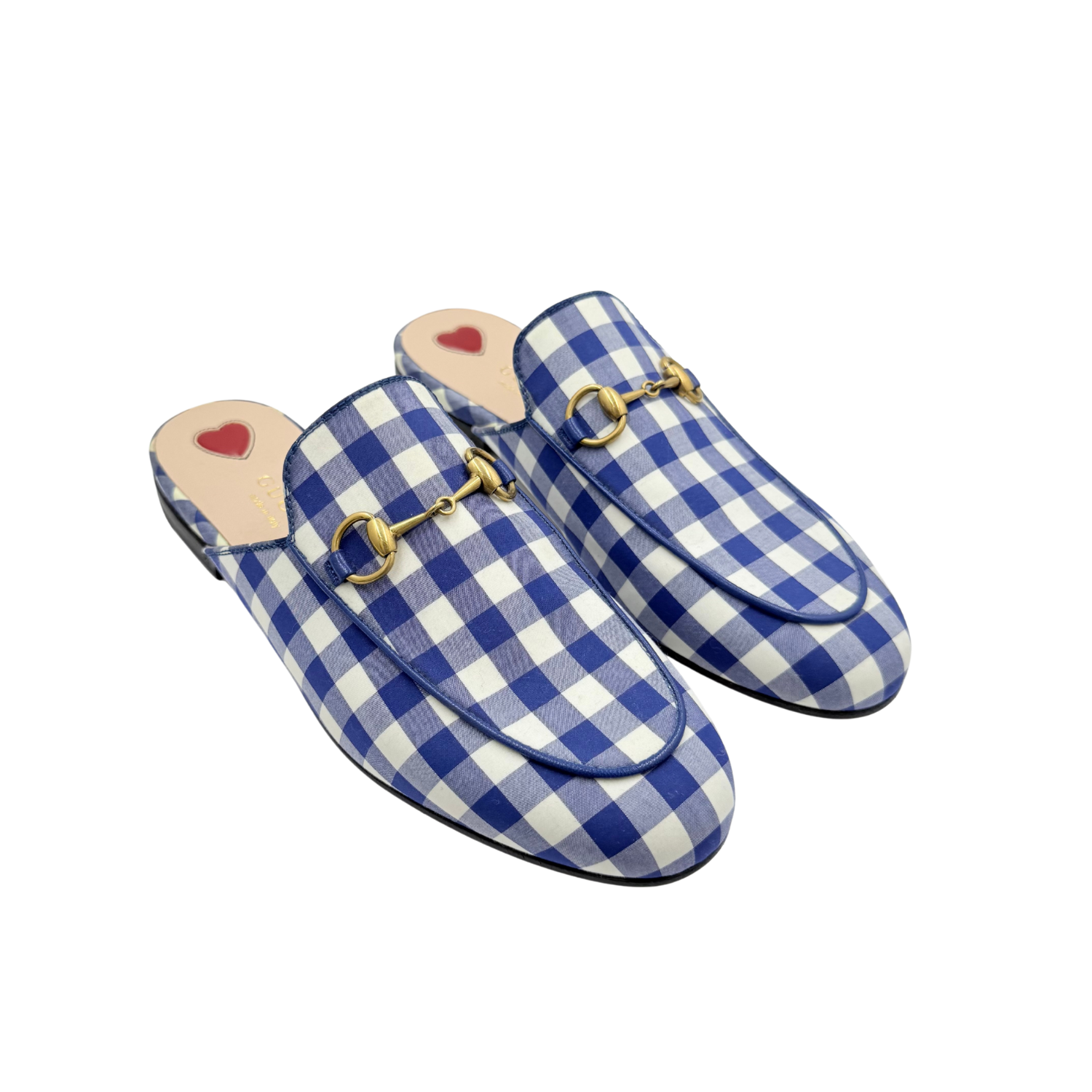 Gucci Horsebit Accent Mules Plaid Print