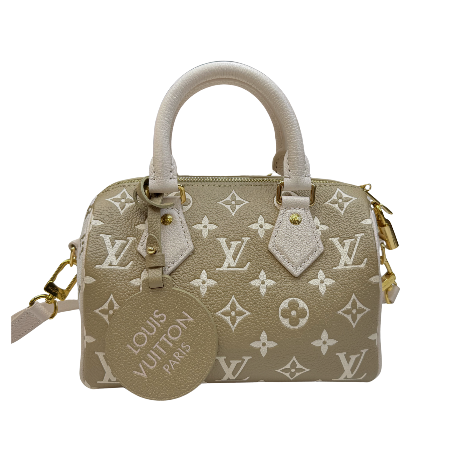 Louis Vuitton Speedy Bandoulière 20 Cream & Green