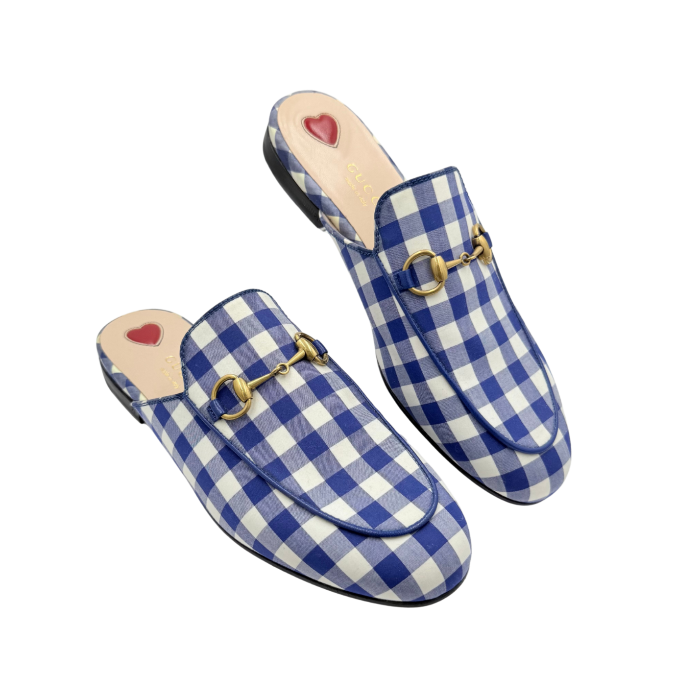 Gucci Horsebit Accent Mules Plaid Print