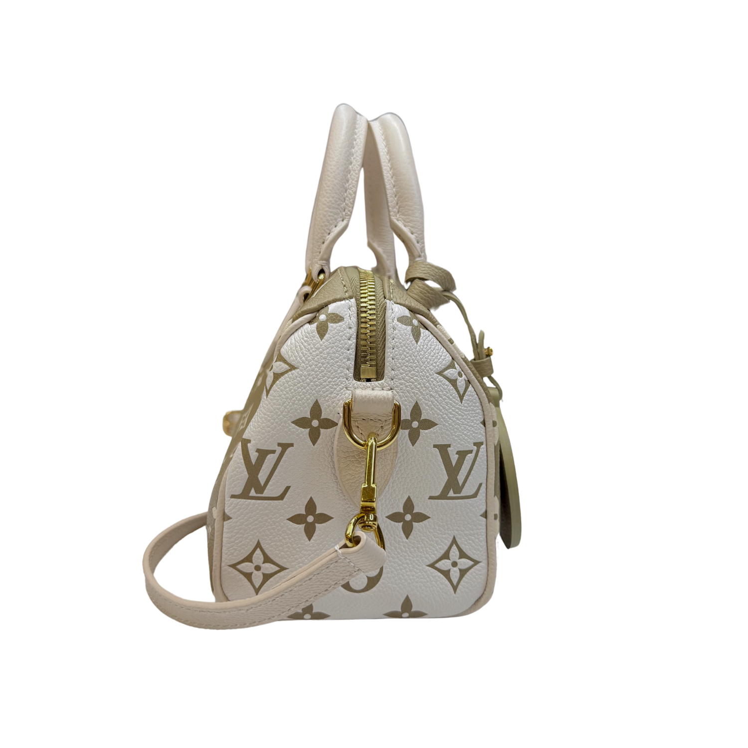 Louis Vuitton Speedy Bandoulière 20 Cream & Green