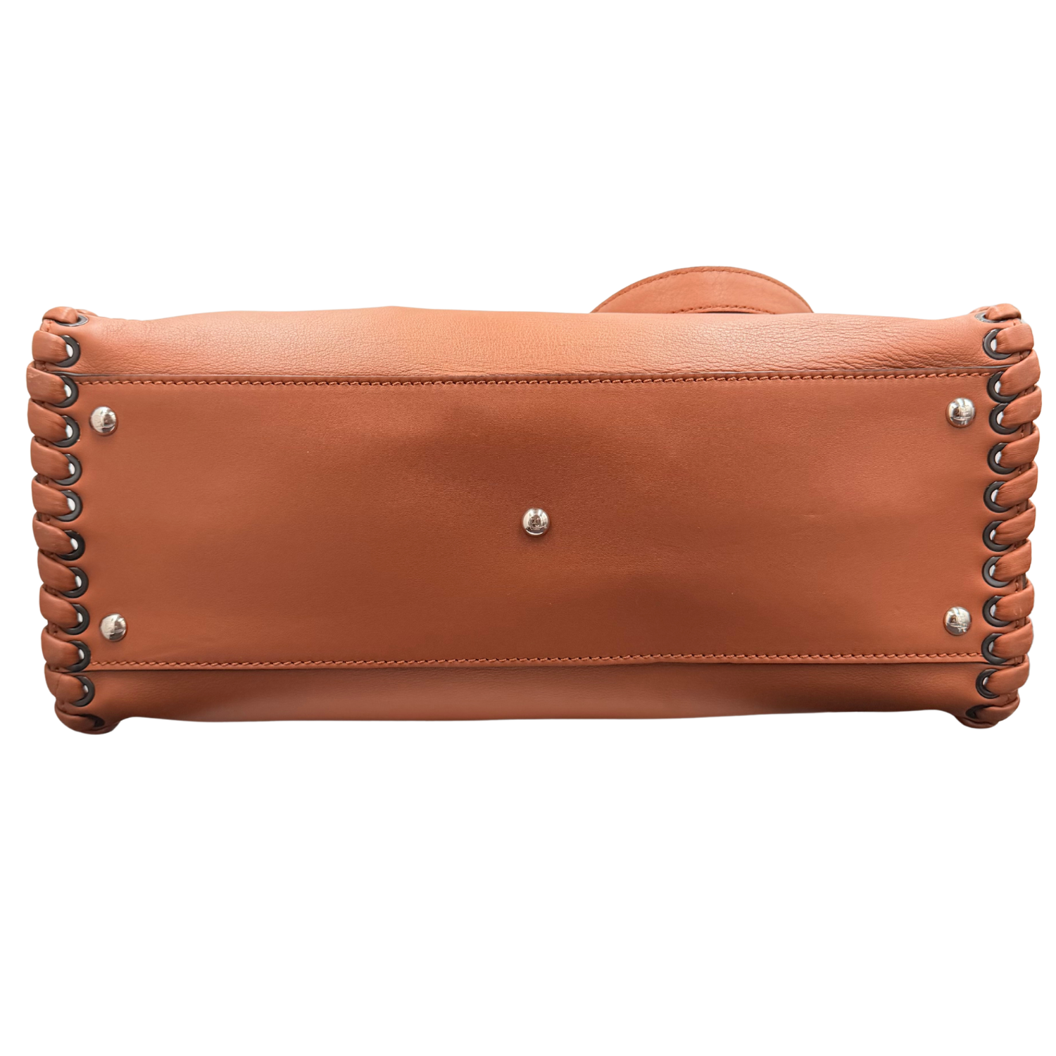 Fendi Large Leather Peekaboo Iconic Bag Brown
