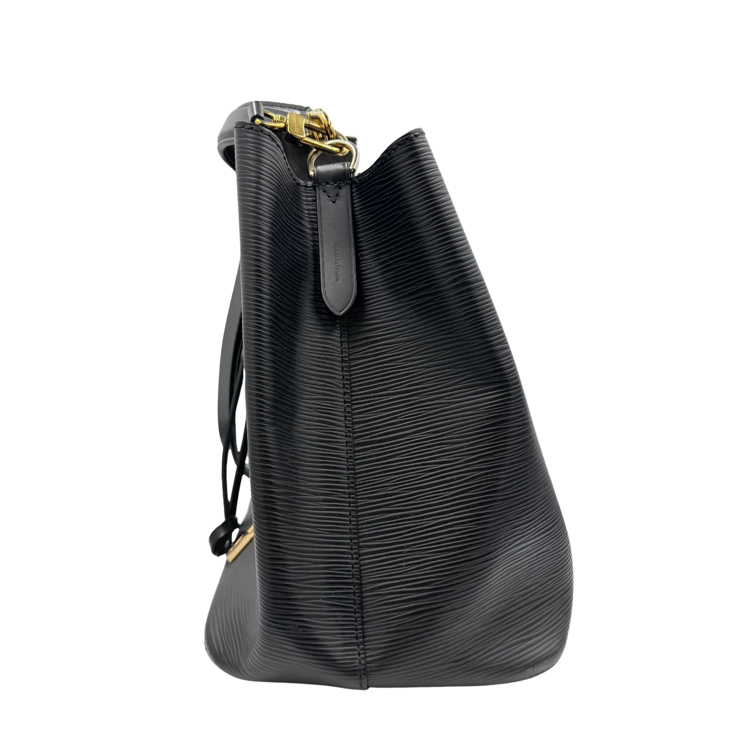 MM NeoNoe Love Lock Epi Leather Bucket Bag Black
