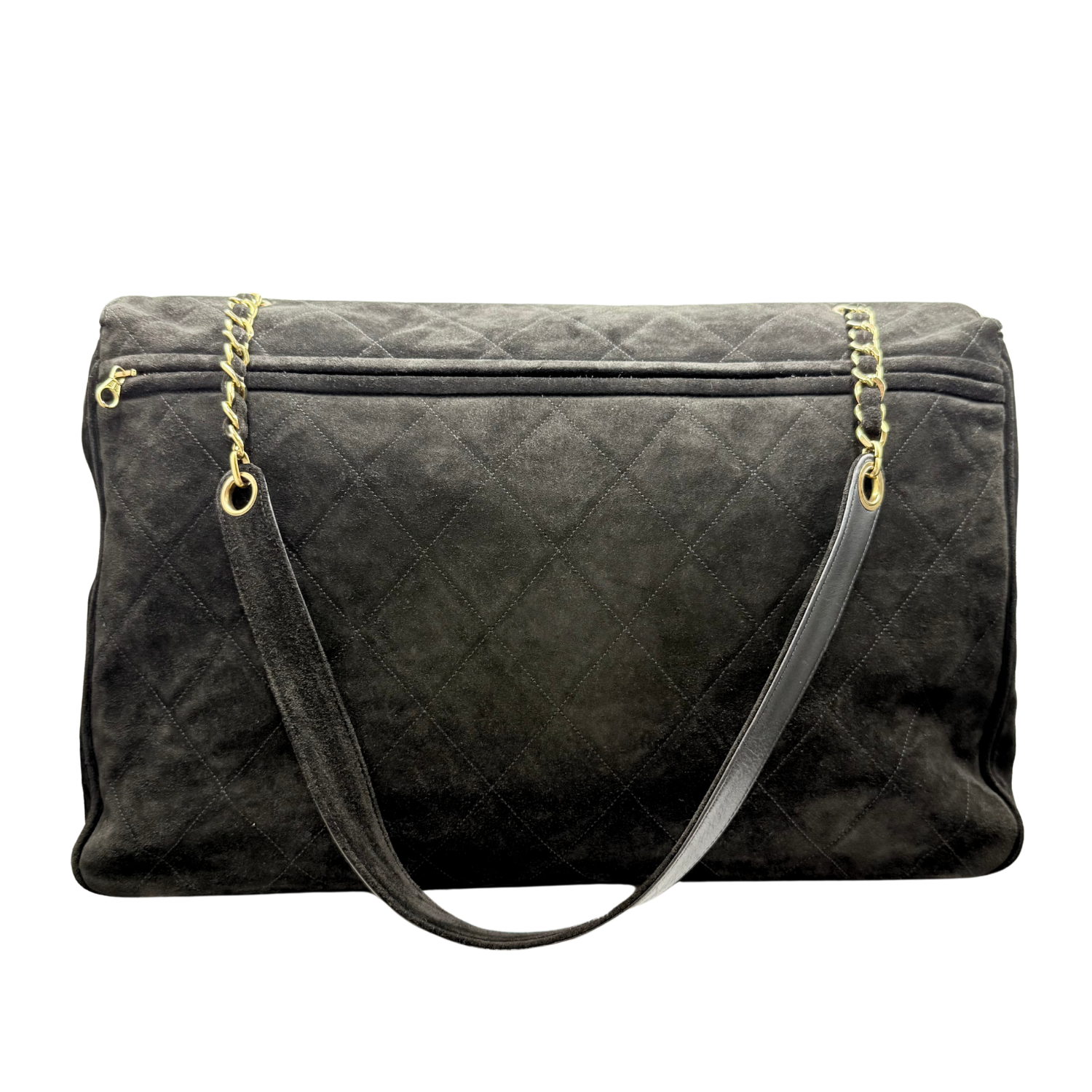 Chanel CC Quilted XXL Airline Limited Vintage Flap Bag Black