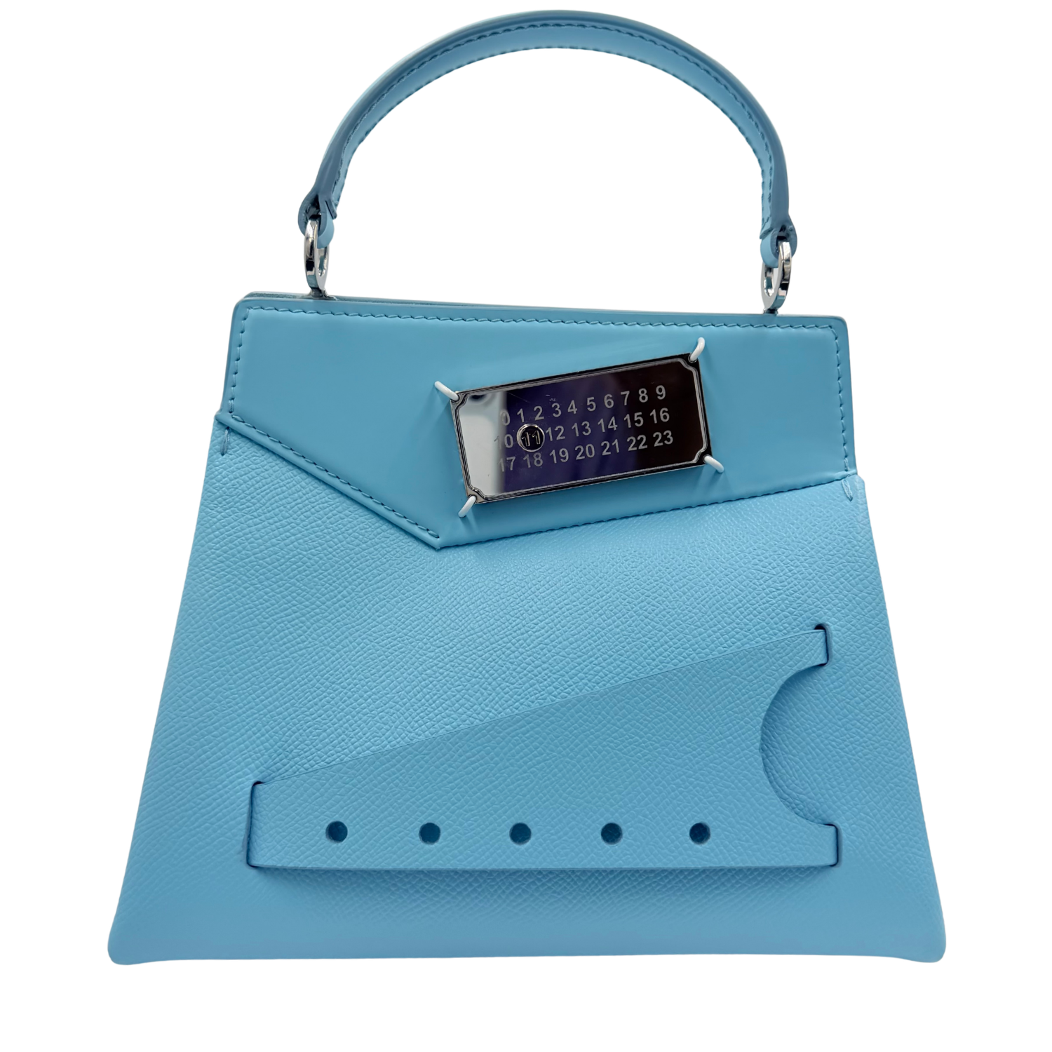 Maison Margiela Leather Snatched Asymmetrical Bag Blue