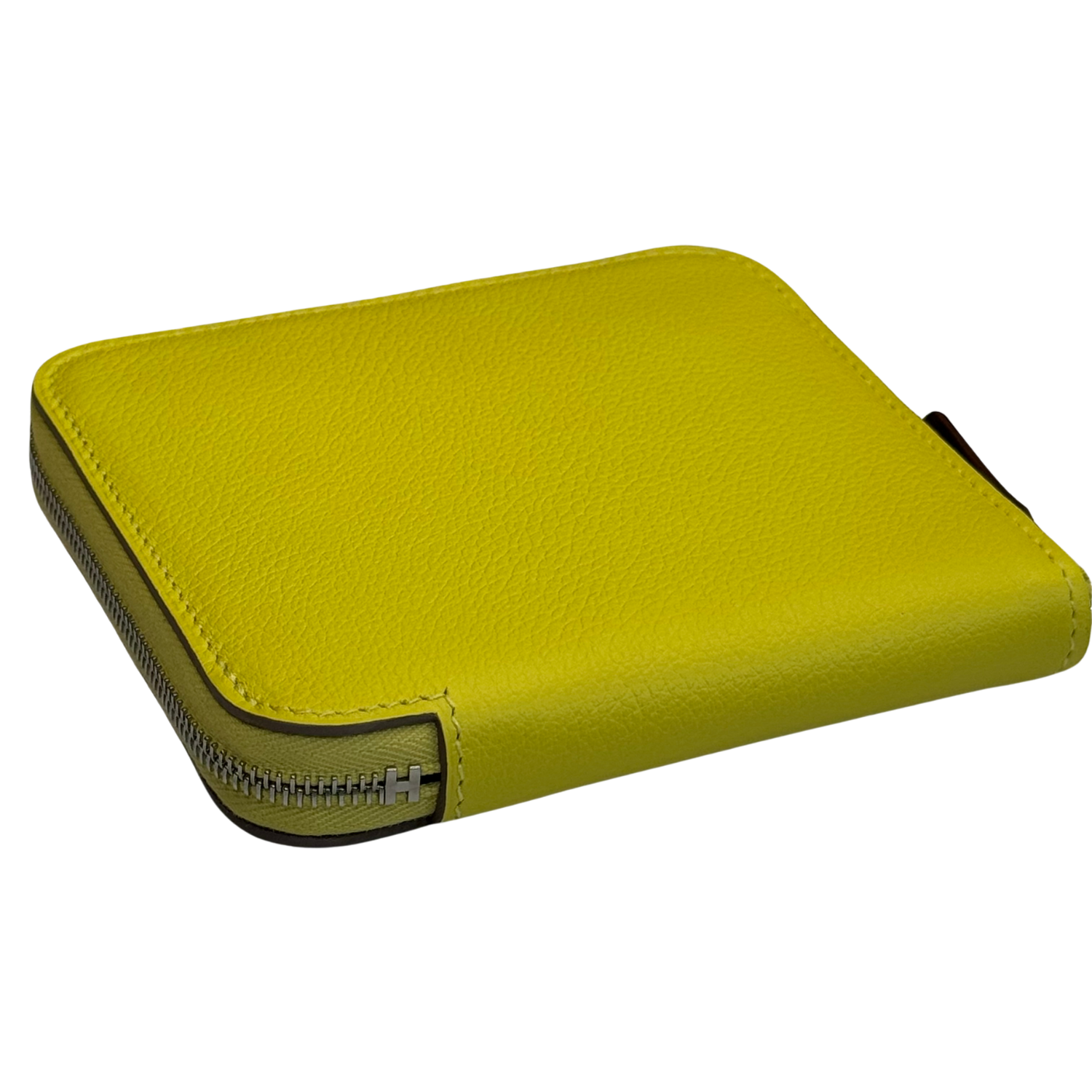 Hermès Epsom Silk'in Compact Wallet Lime