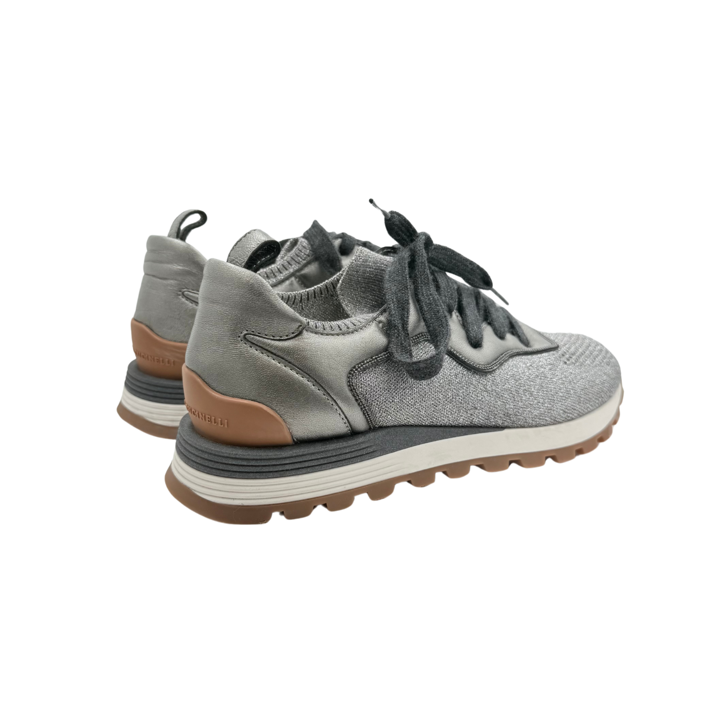 Brunello Cucinelli Glitter-Knit Sneakers
