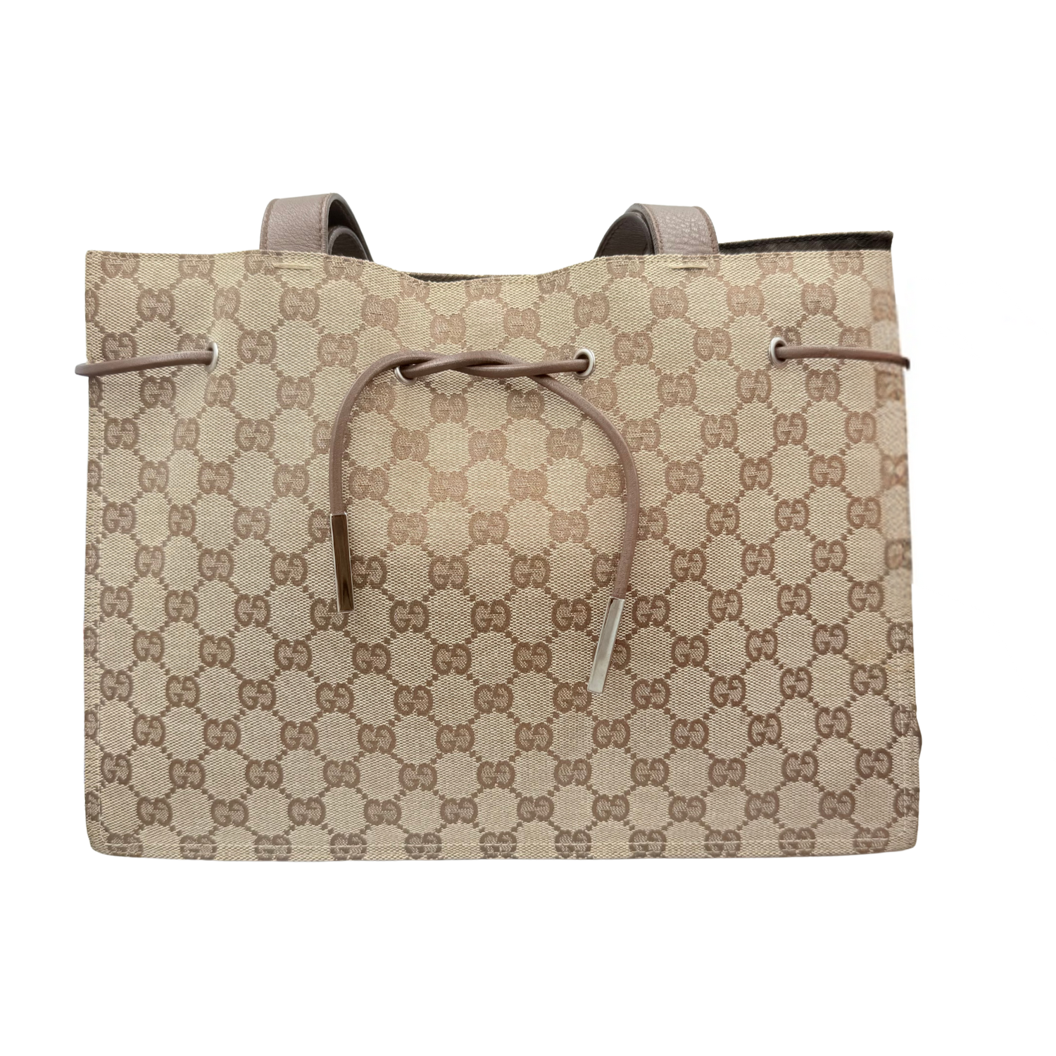 Gucci Small GG Monogram Drawstring Tote Bag
