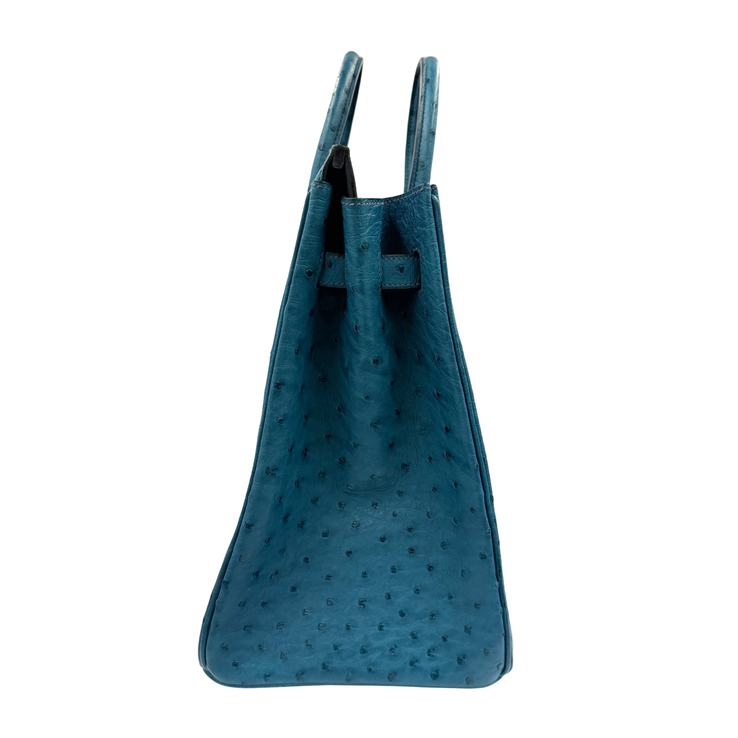 Hermès Ostrich Hac Birkin 32 A Bleu Roi