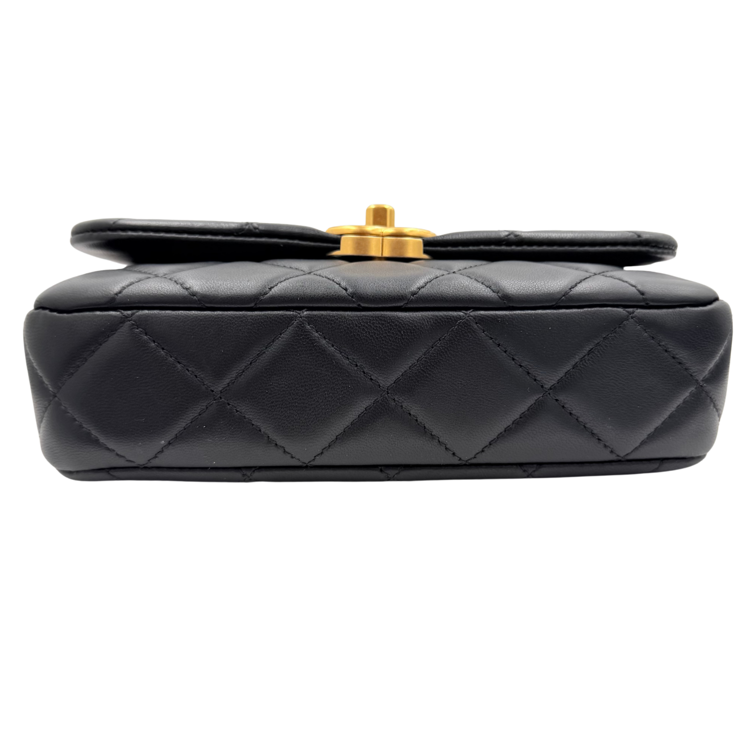 Chanel Mini Classic Flap with Pearled Chain Black
