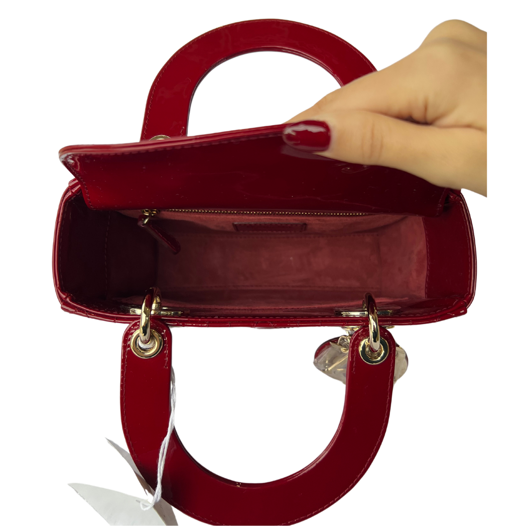 Lady Dior (Small) Cherry Red