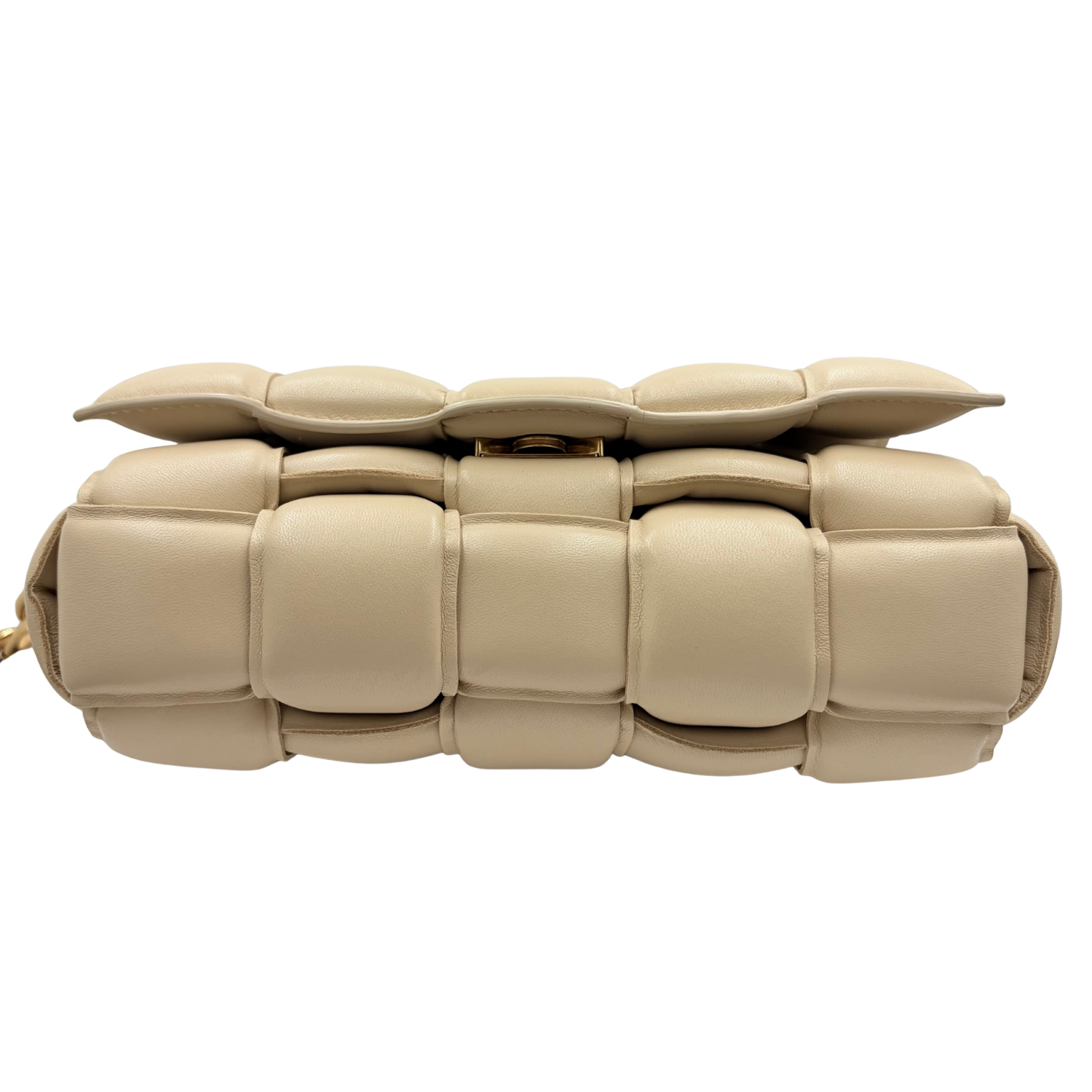 Bottega Veneta Intrecciato Chain Padded Cassette Beige