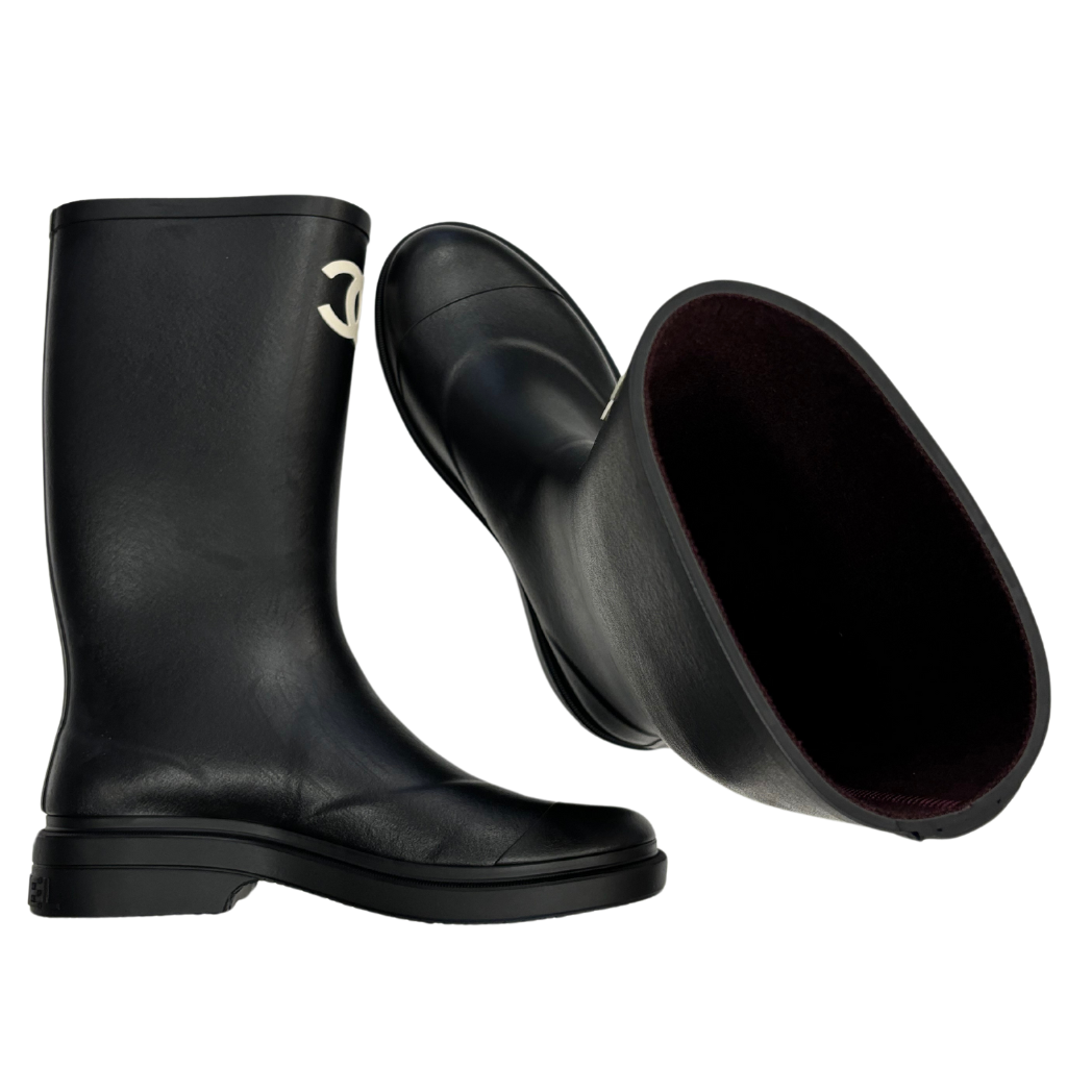 Chanel Caoutchouk High Boots
