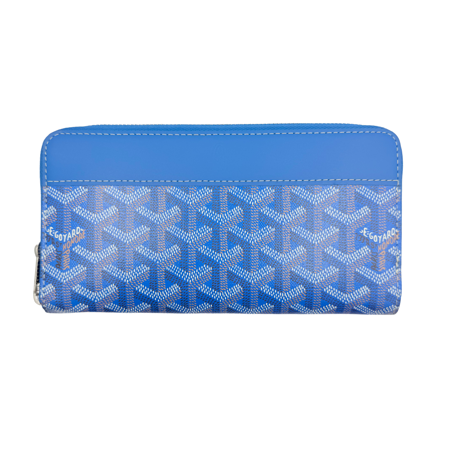 Goyard Matignon Zip Around GM Continental Wallet Blue