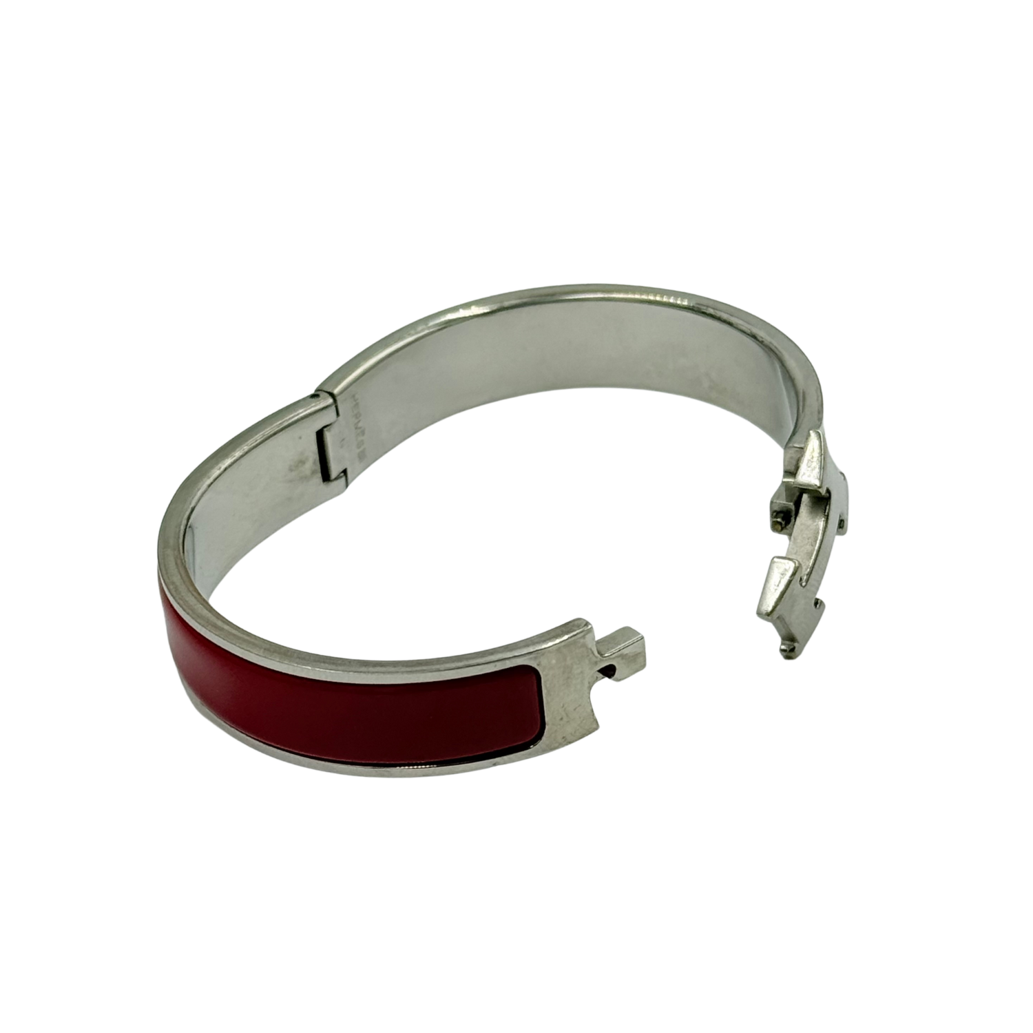 Hermès Small Clic H Bangle Bracelet Rouge