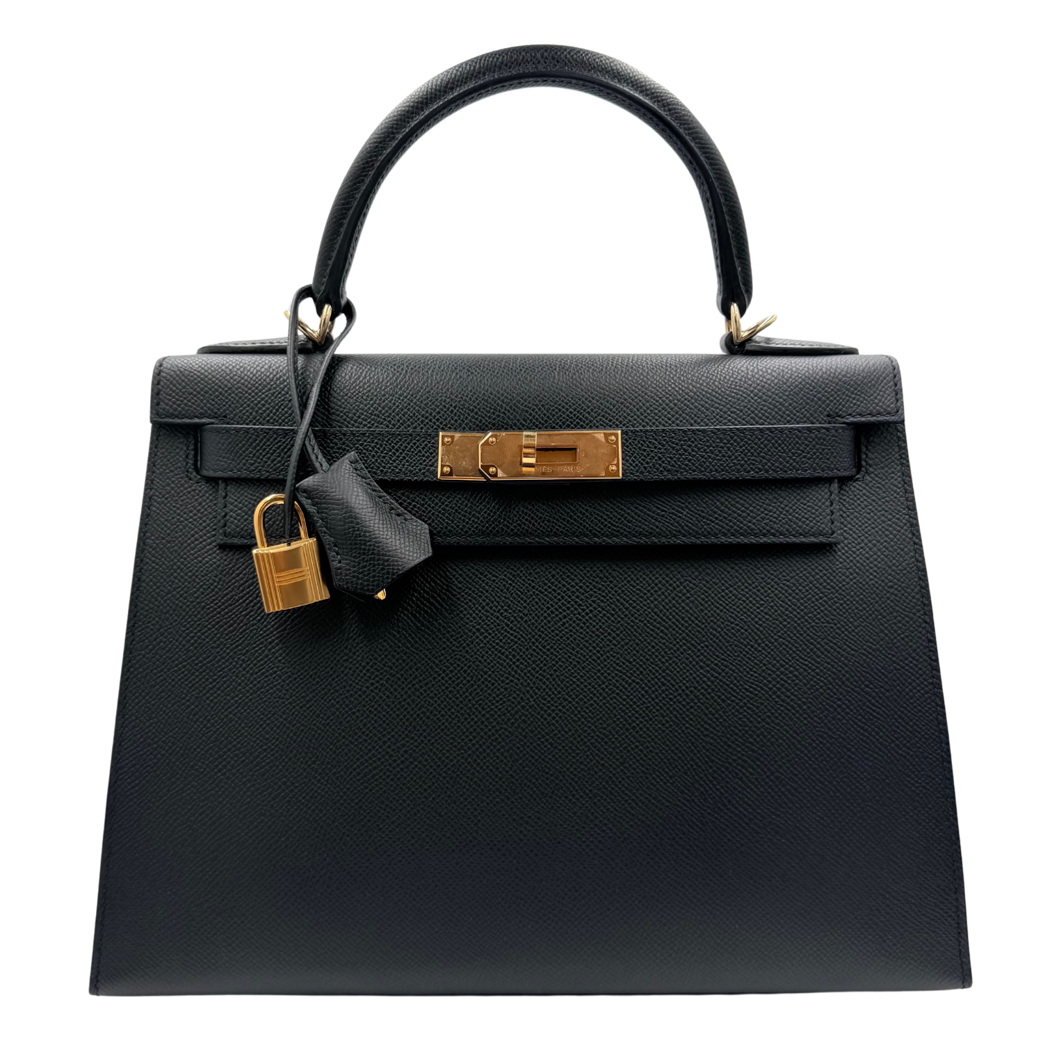 Kelly 28 Epsom Sellier Black Gold Hardware
