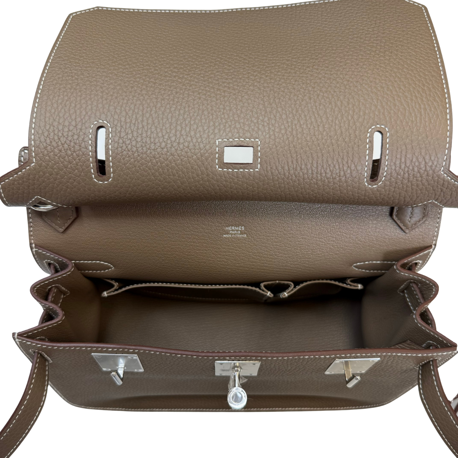 Hermès Jypsiere 28 Taurillion Clemence Leather Etoupe 2024