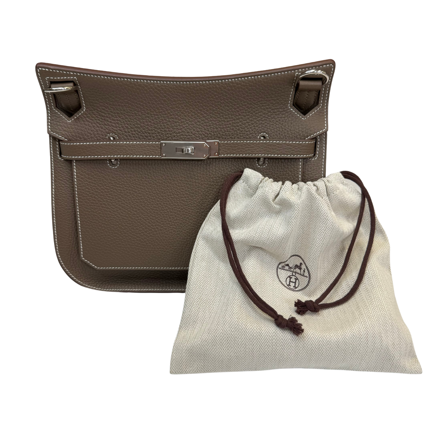 Hermès Jypsiere 28 Taurillion Clemence Leather Etoupe 2024