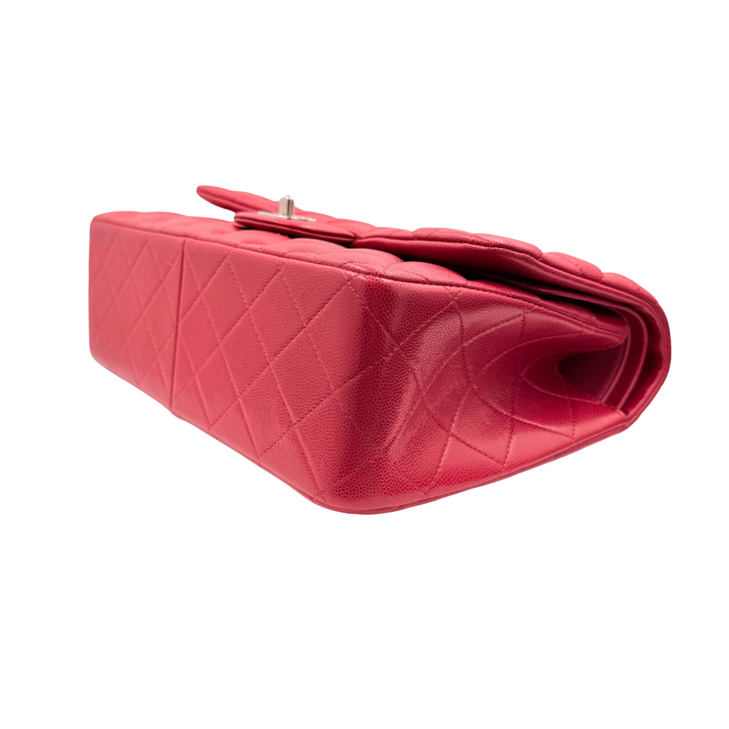 Chanel Jumbo Quilted Caviar Classic Double Flap Bag Red