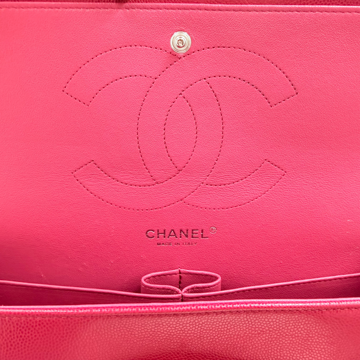 Chanel Jumbo Quilted Caviar Classic Double Flap Bag Red