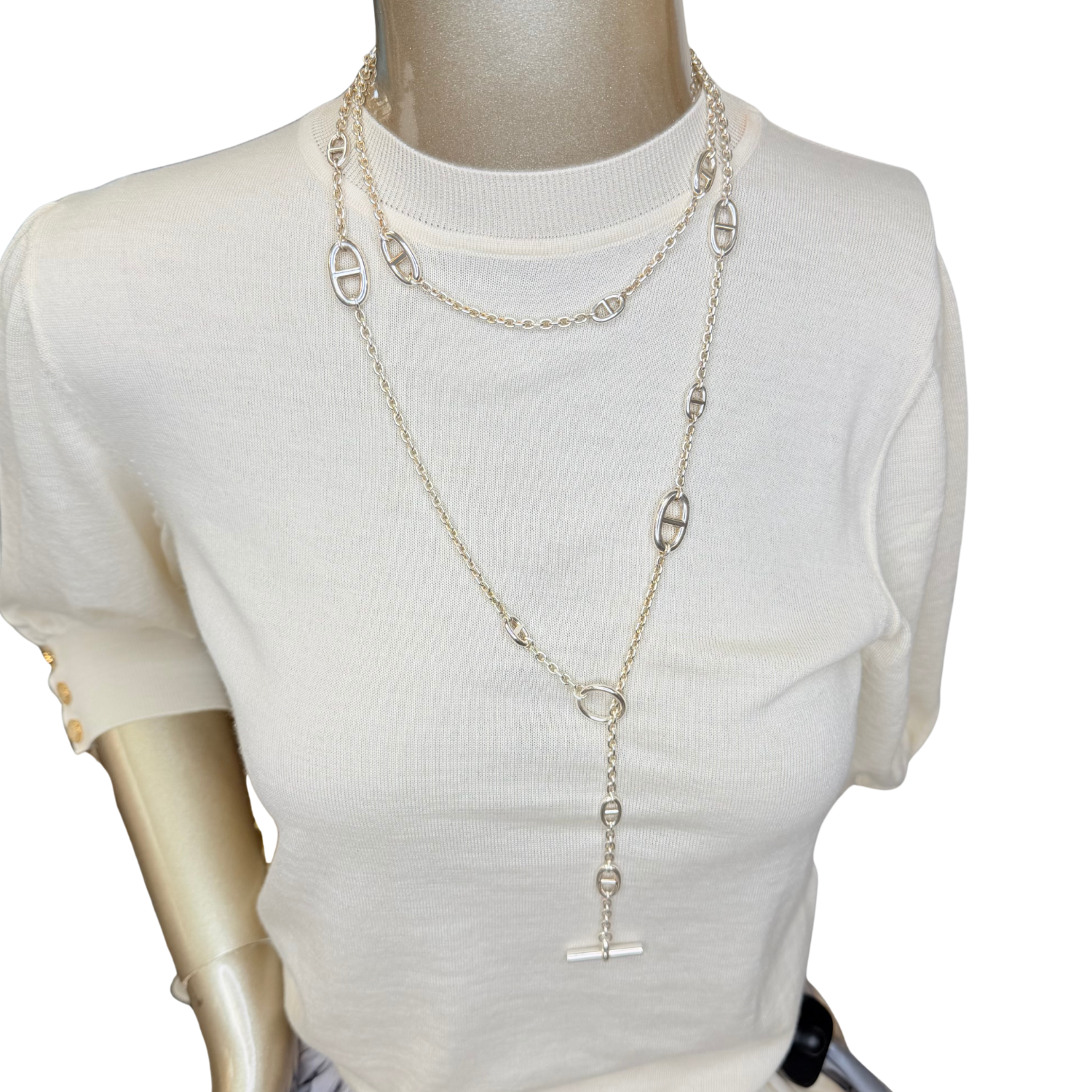 Hermès Sterling Silver Farandole Necklace 120