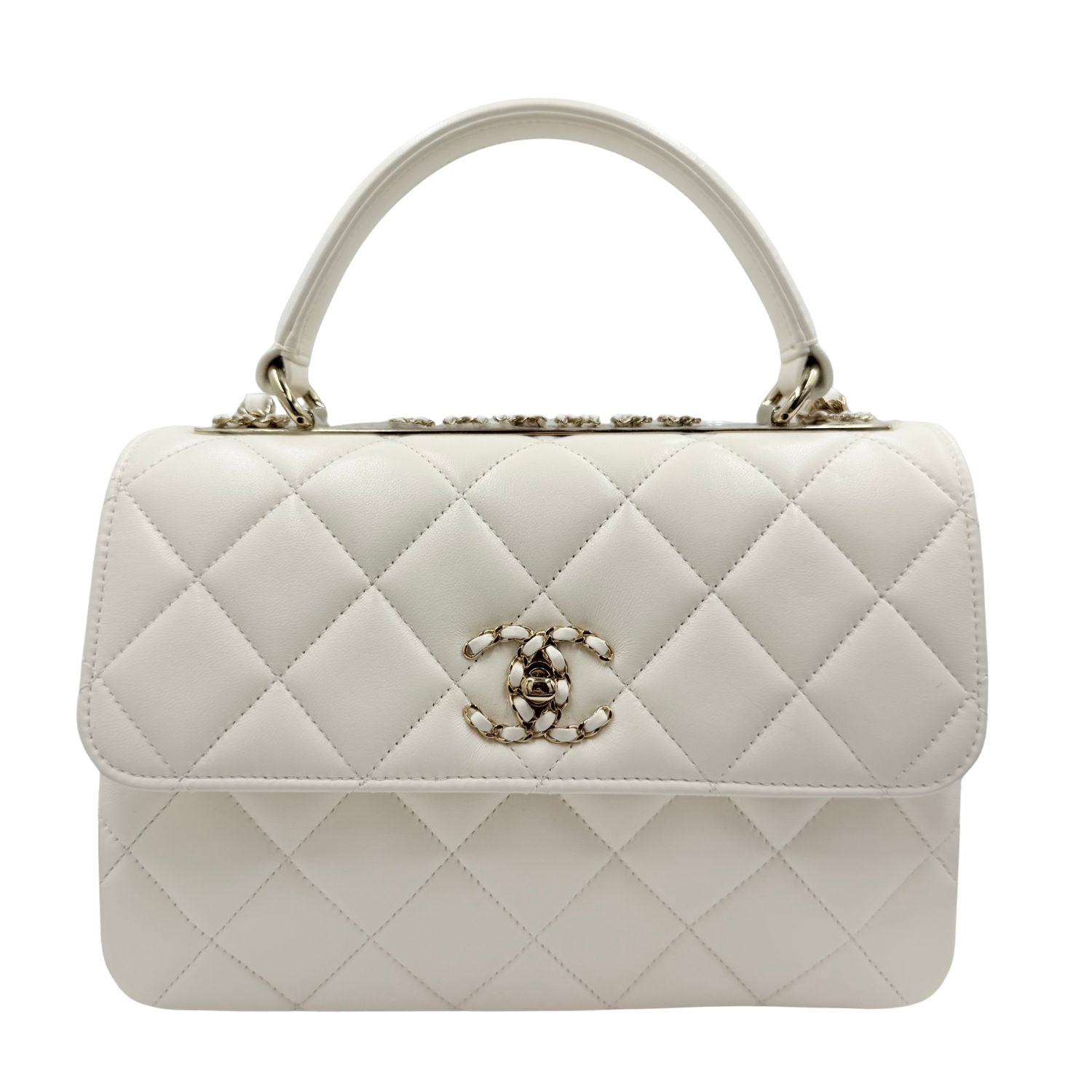 Chanel Small Trendy CC Flap Bag White