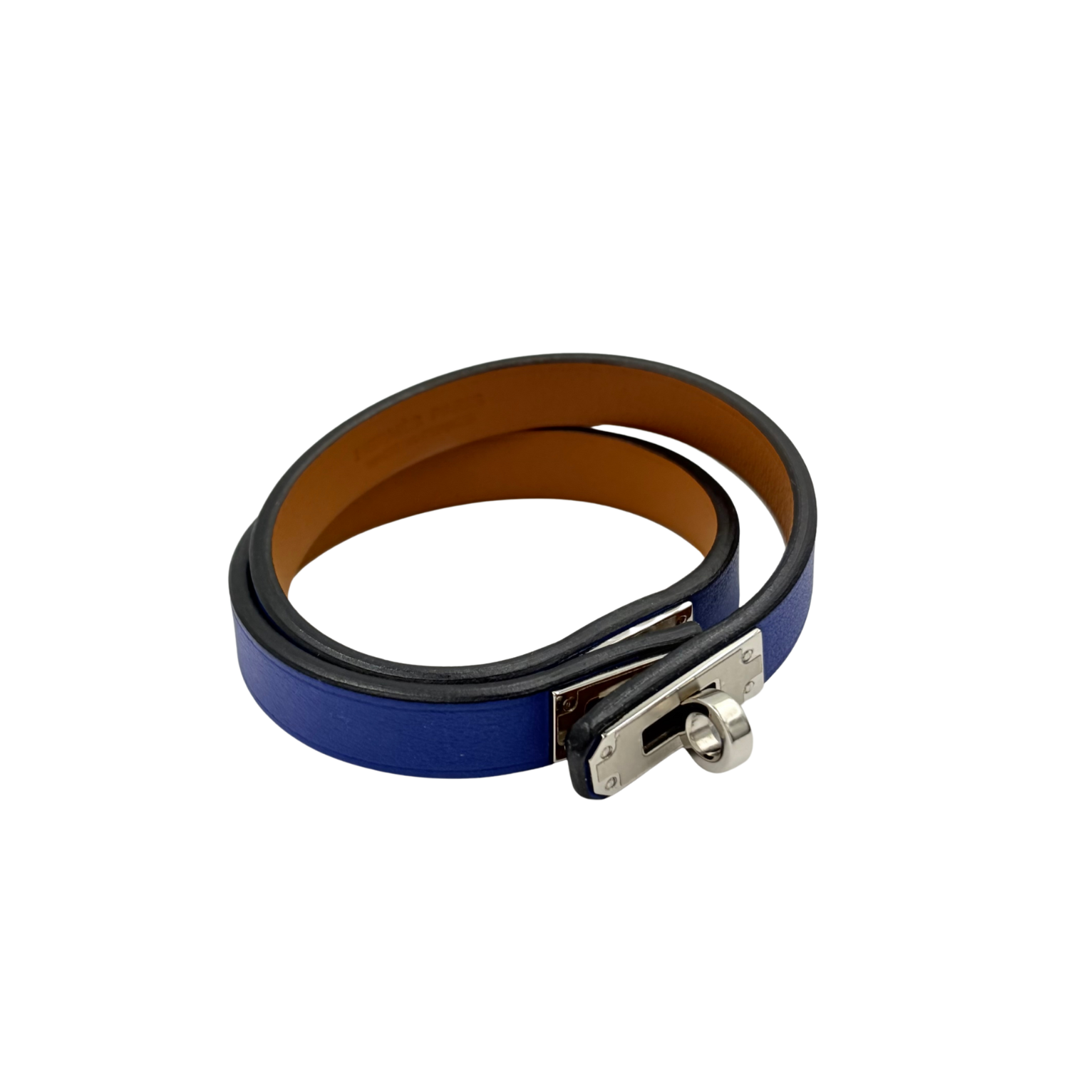 Hermès Mini Kelly Double Tour Bracelet Blue