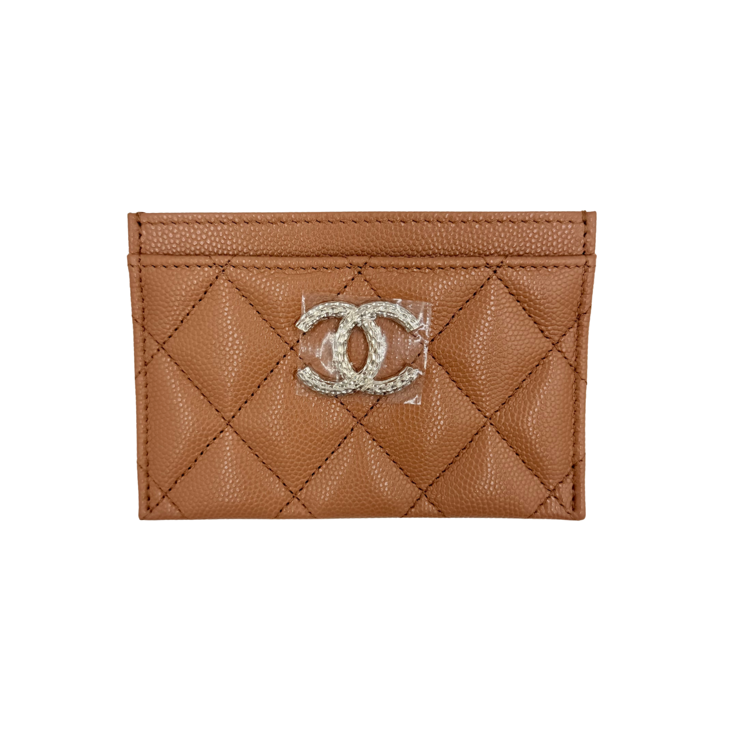 Chanel Interlocking CC Logo Cardholder Caramel