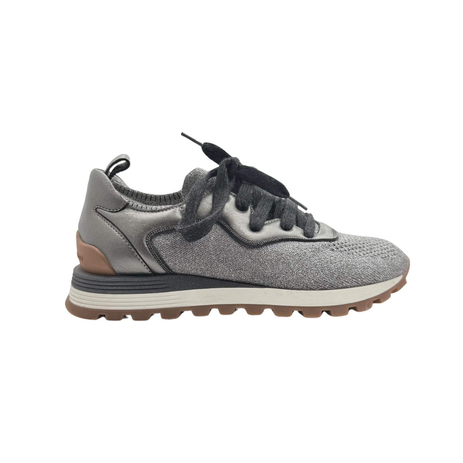 Brunello Cucinelli Glitter-Knit Sneakers