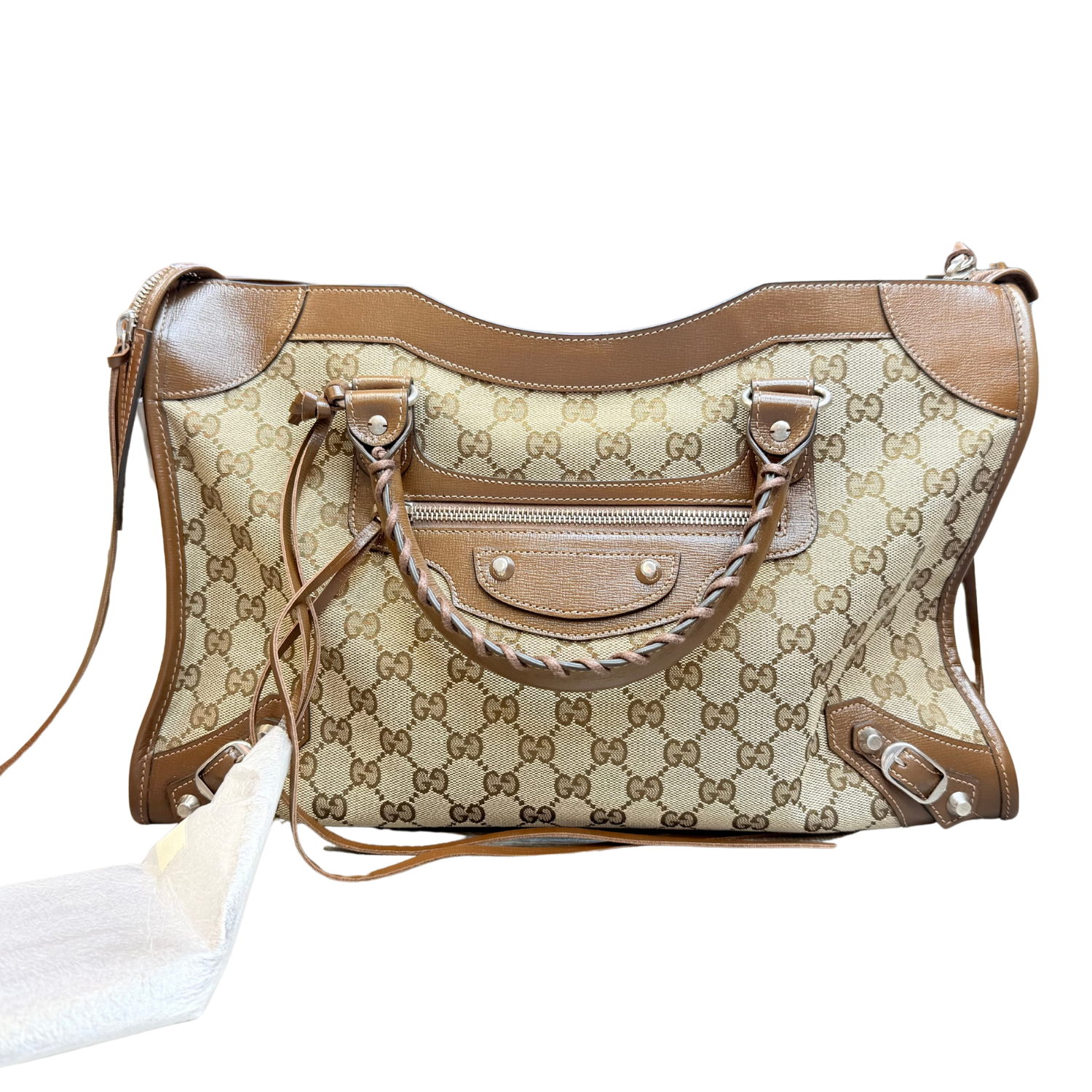 Balenciaga X Gucci Azalea Neo Classic Medium City Rare GG Hacker Project Bag