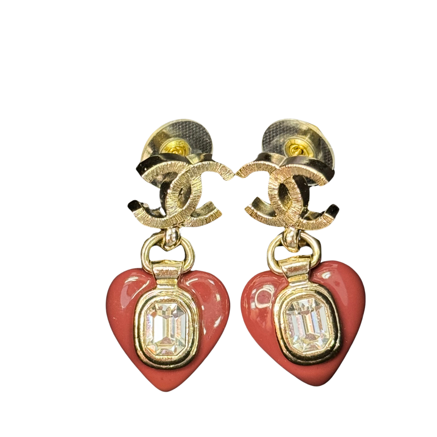 Chanel Heart Drop Earrings