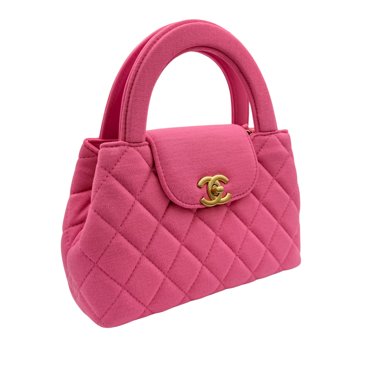 Chanel Kelly Nano Shopper Bag Jersey Pink