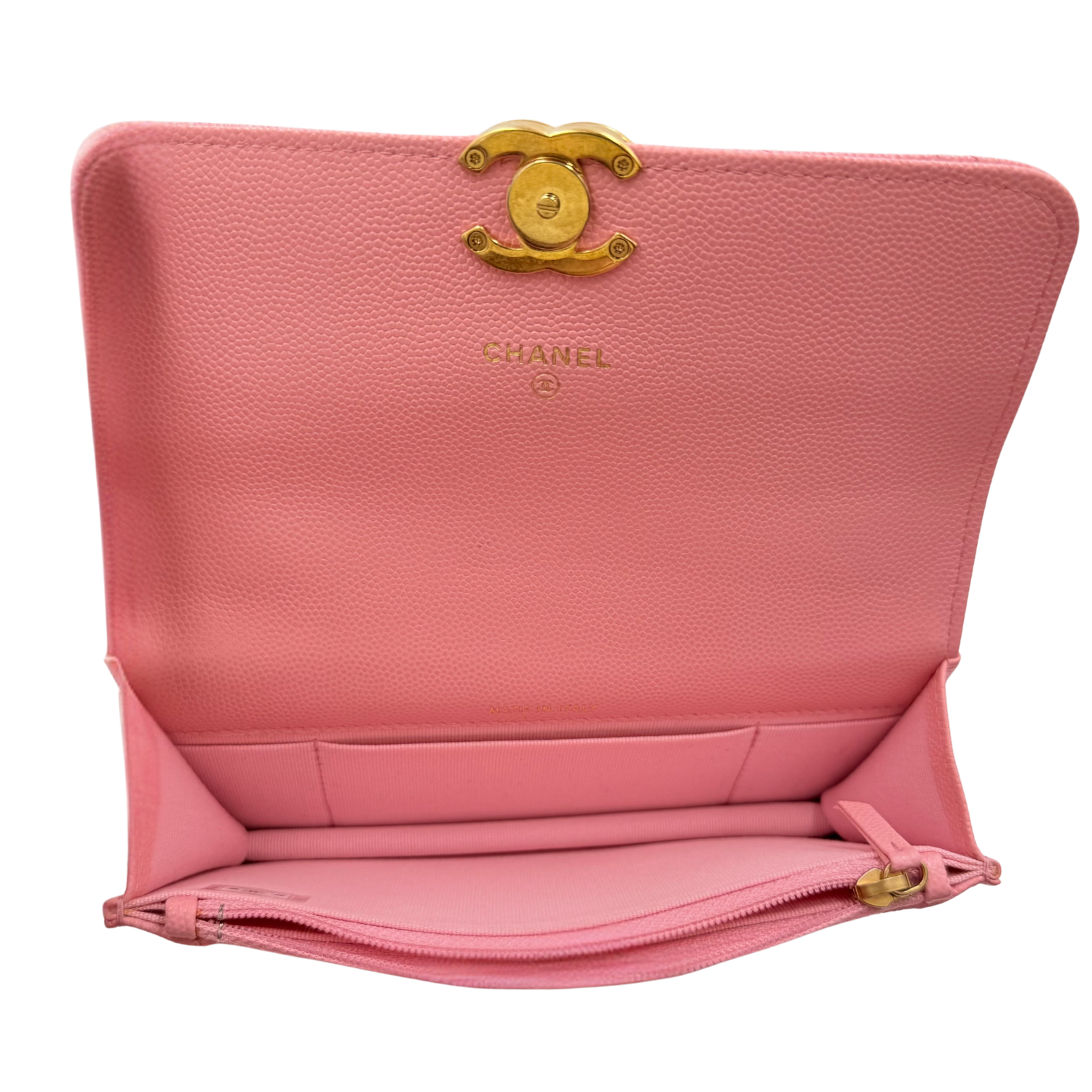 Chanel Quilted Pick Me Up Top Handle Wallet on Chain Pink