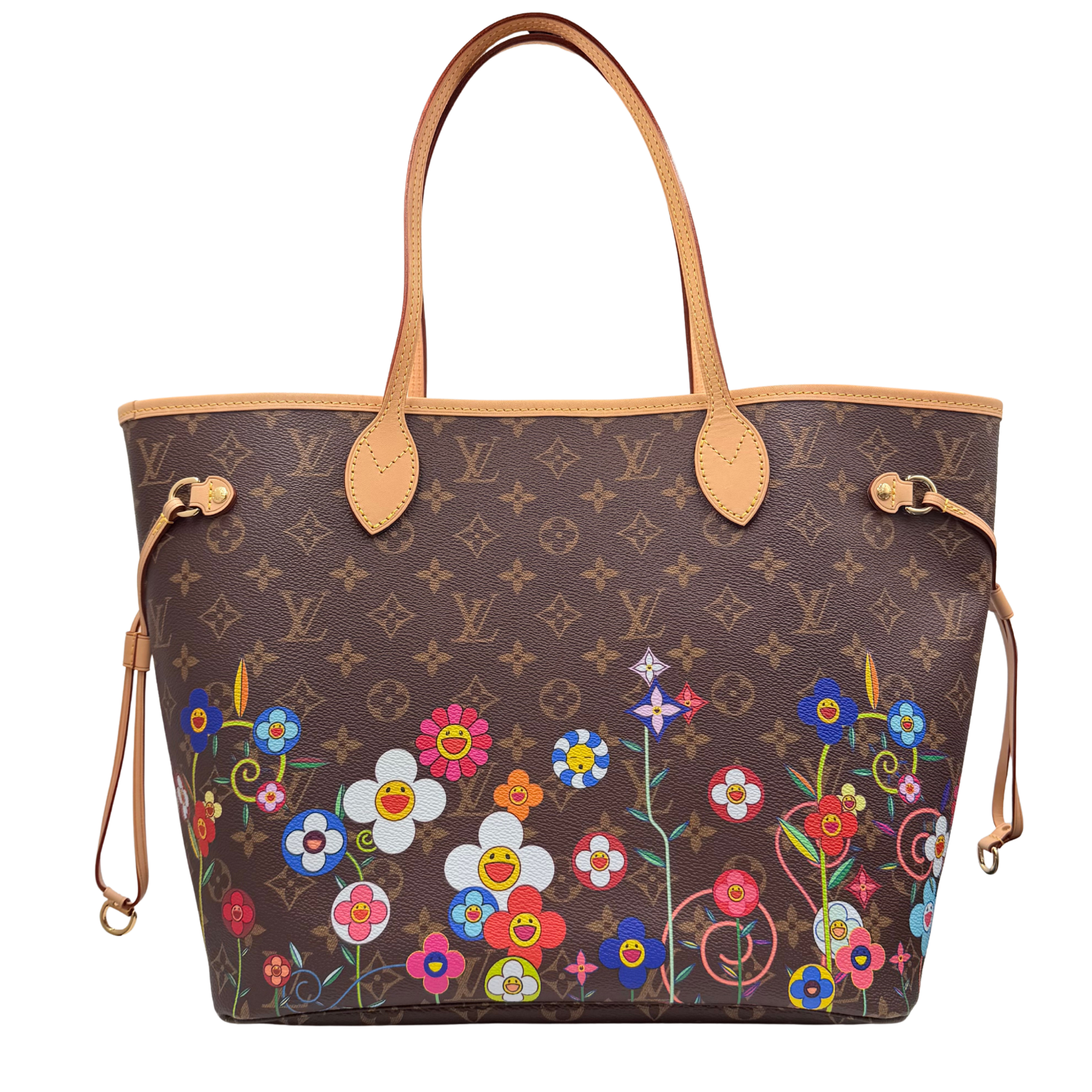 Louis Vuitton LV X Takashi Murakami Monogram Flowers Neverfull MM