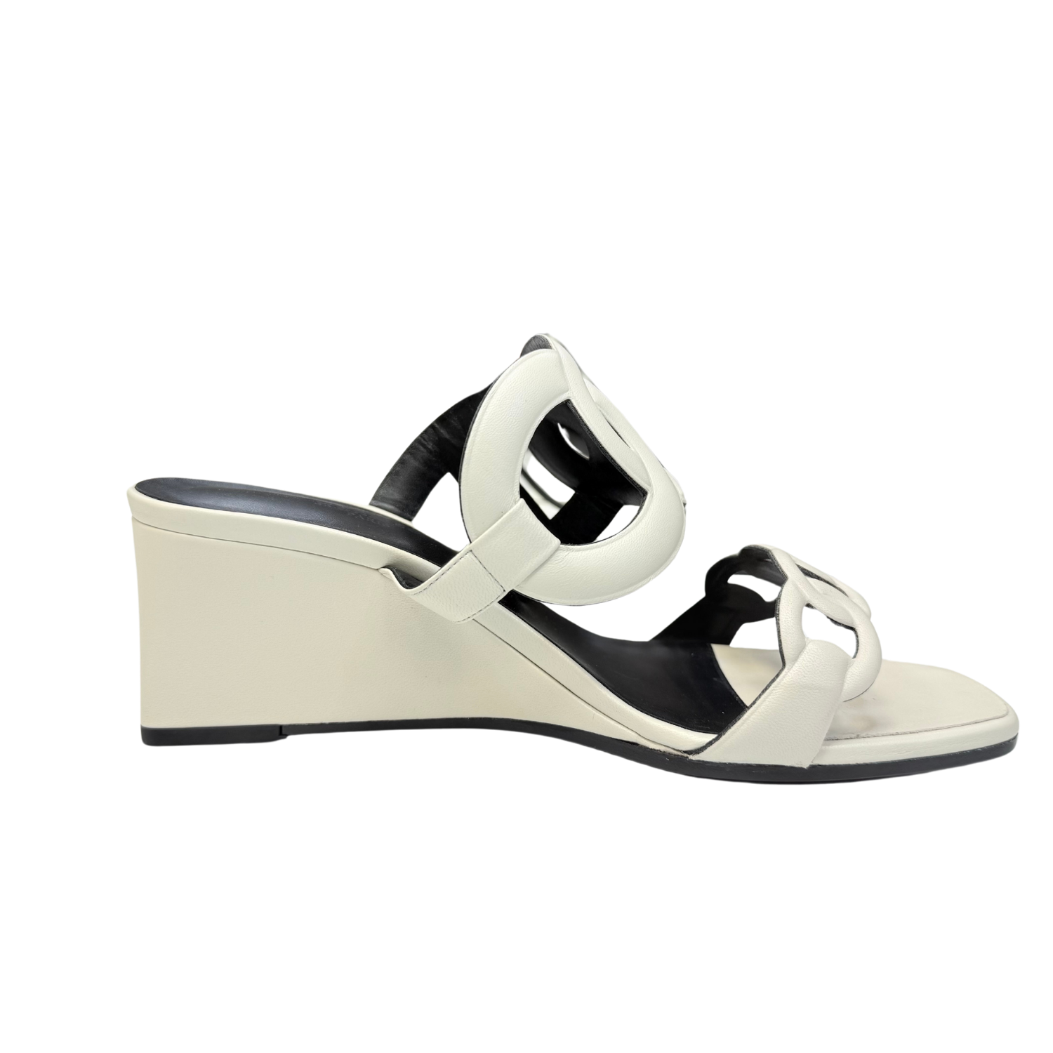 Hermès Nappa Figari 55 Sandals Beige Glaise