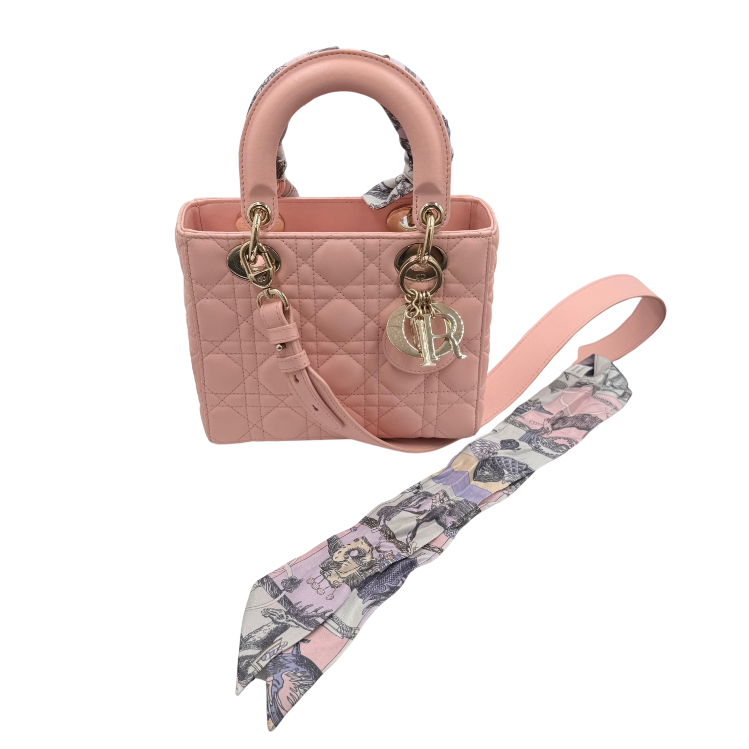 Christian Dior Mini Lady Dior Bag Blush Cannage