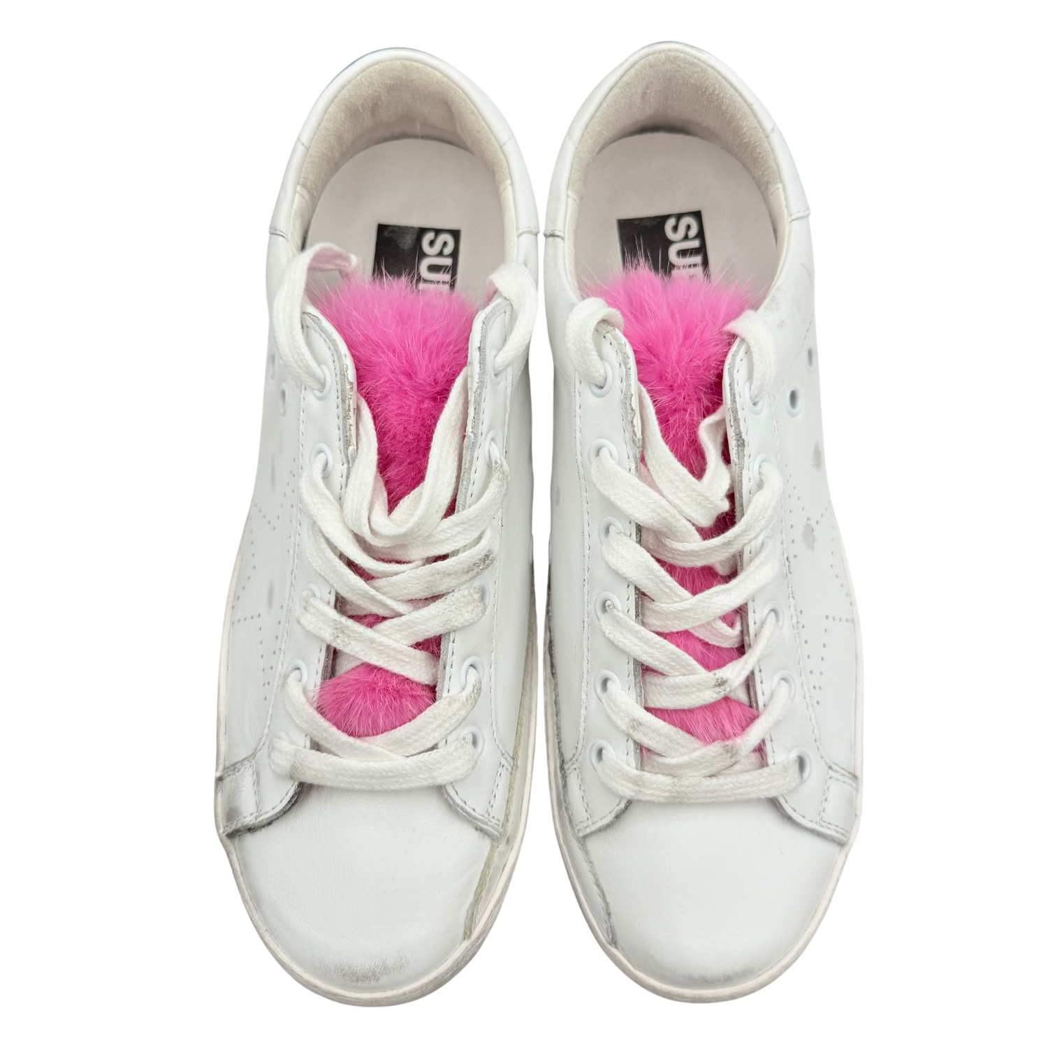 Golden Goose Super Star Fuchsia Shearling Sneakers