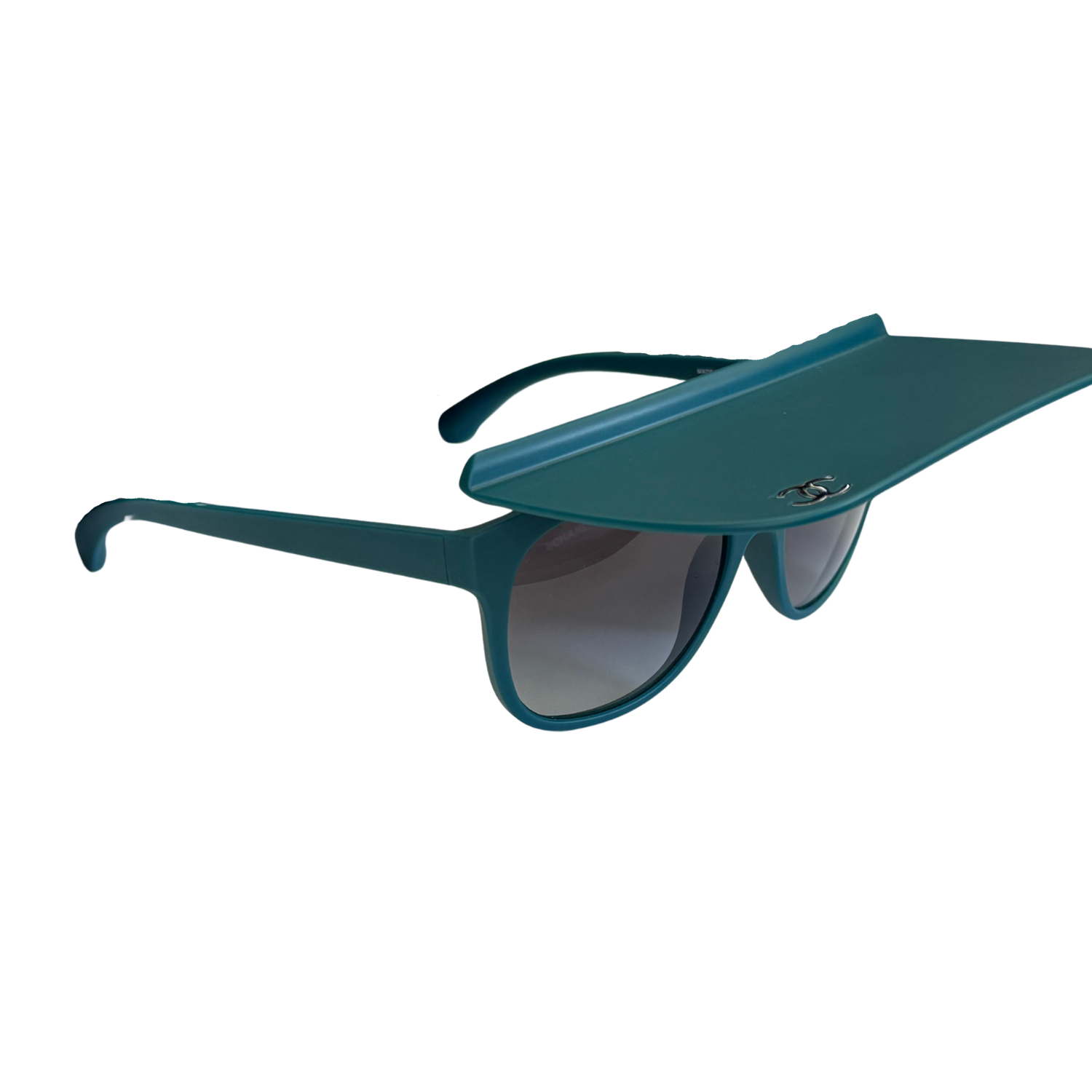 Chanel 2021 Cruise Collection Green Visor Sunglasses