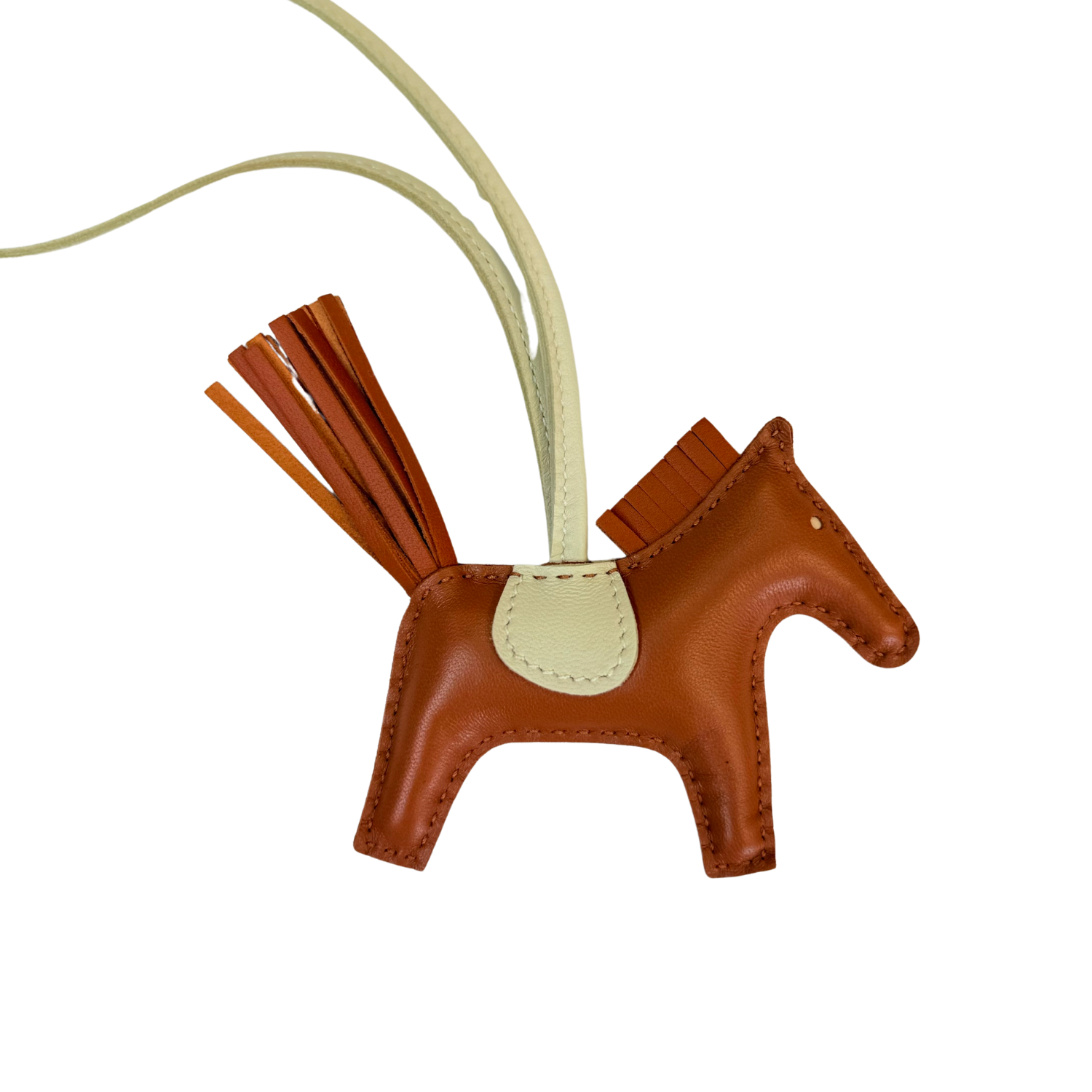 Hermès Milo Grigri Rodeo Pegase Bag Charm Gold Craie 2024