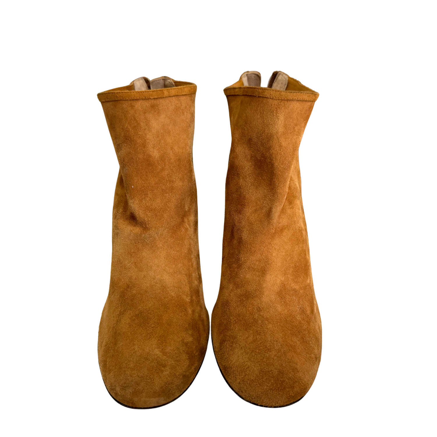 Aquazzura Suede Ankle Booties Tan